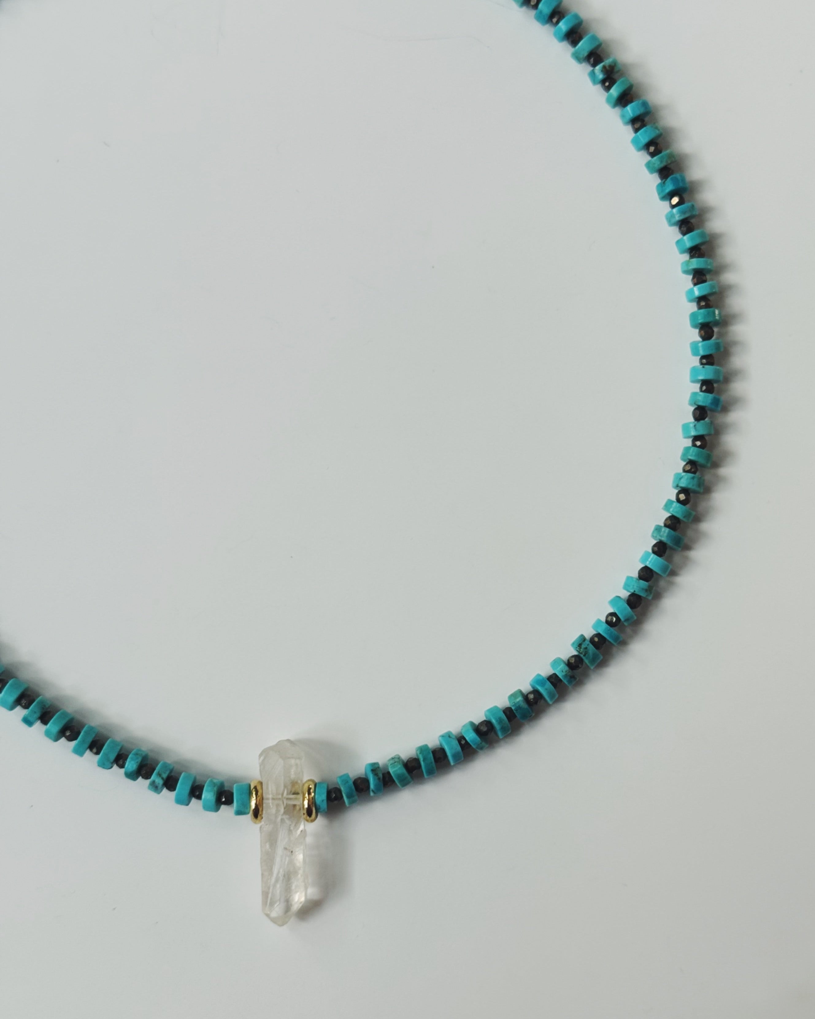 Khemia Legacy - Turquoise Pyrite Quartz Necklace