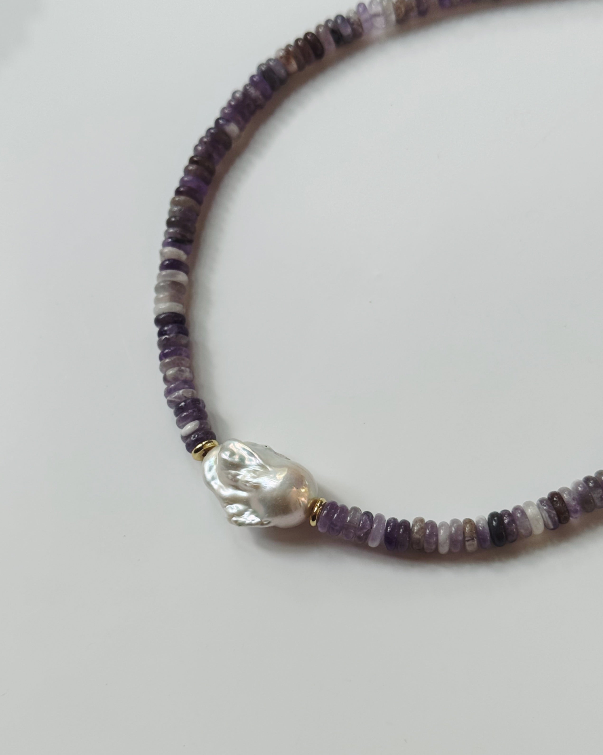 Khemia Legacy - Amethyst Baroque Pearl Choker