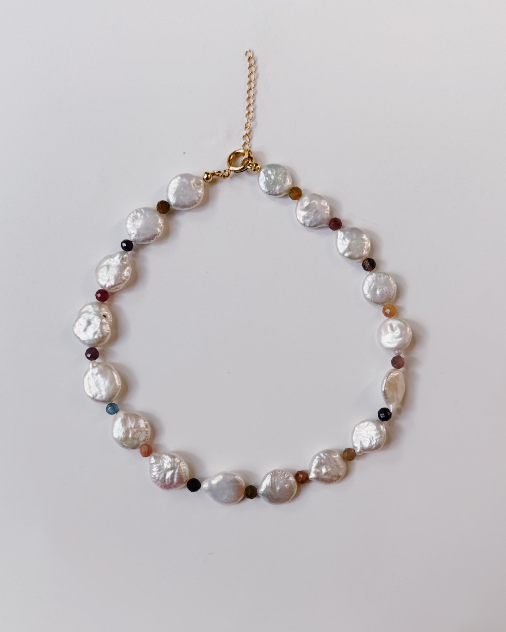 Khemia Legacy - Coin Pearl Multicolor Tourmaline Choker