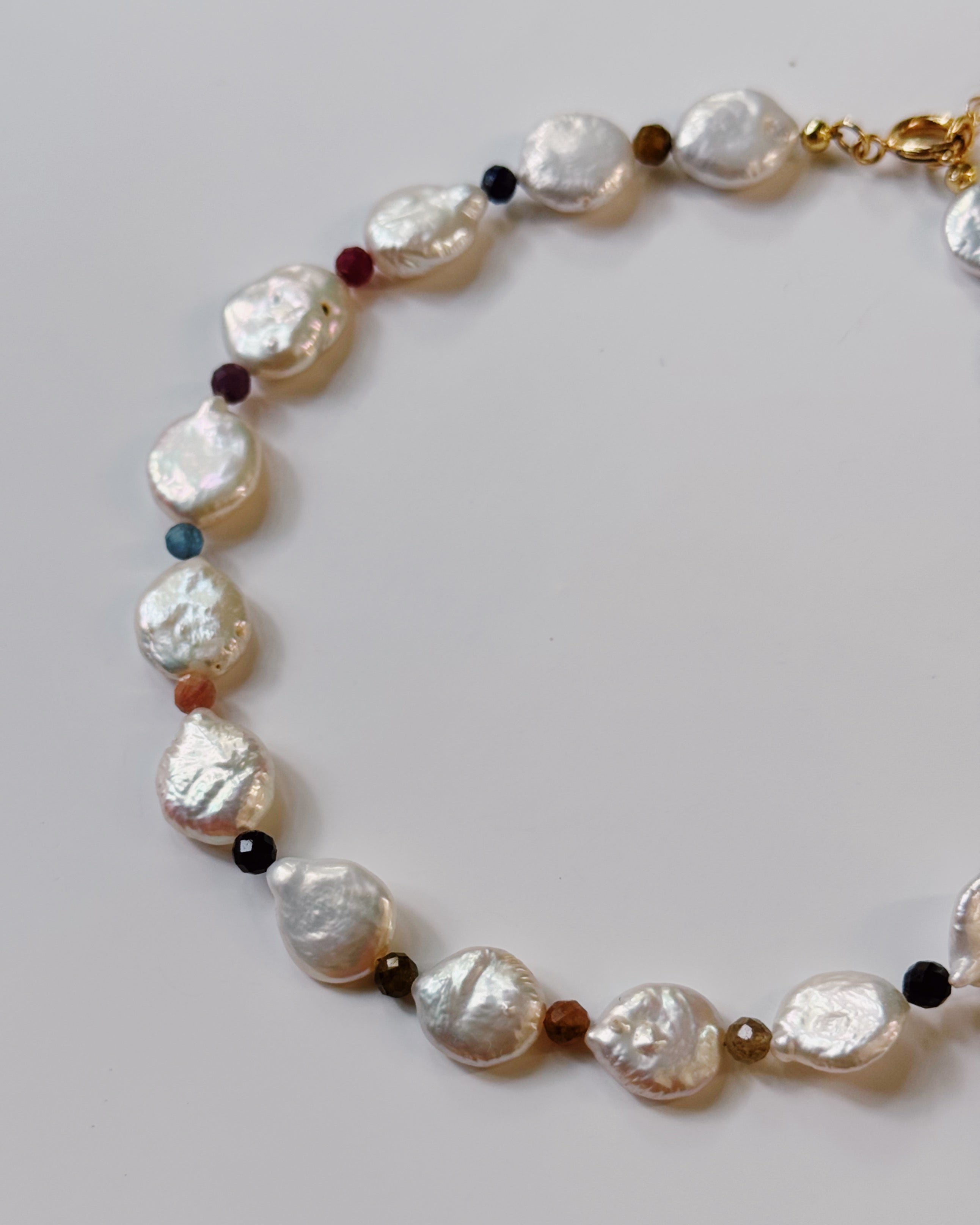 Khemia Legacy - Coin Pearl Multicolor Tourmaline Choker