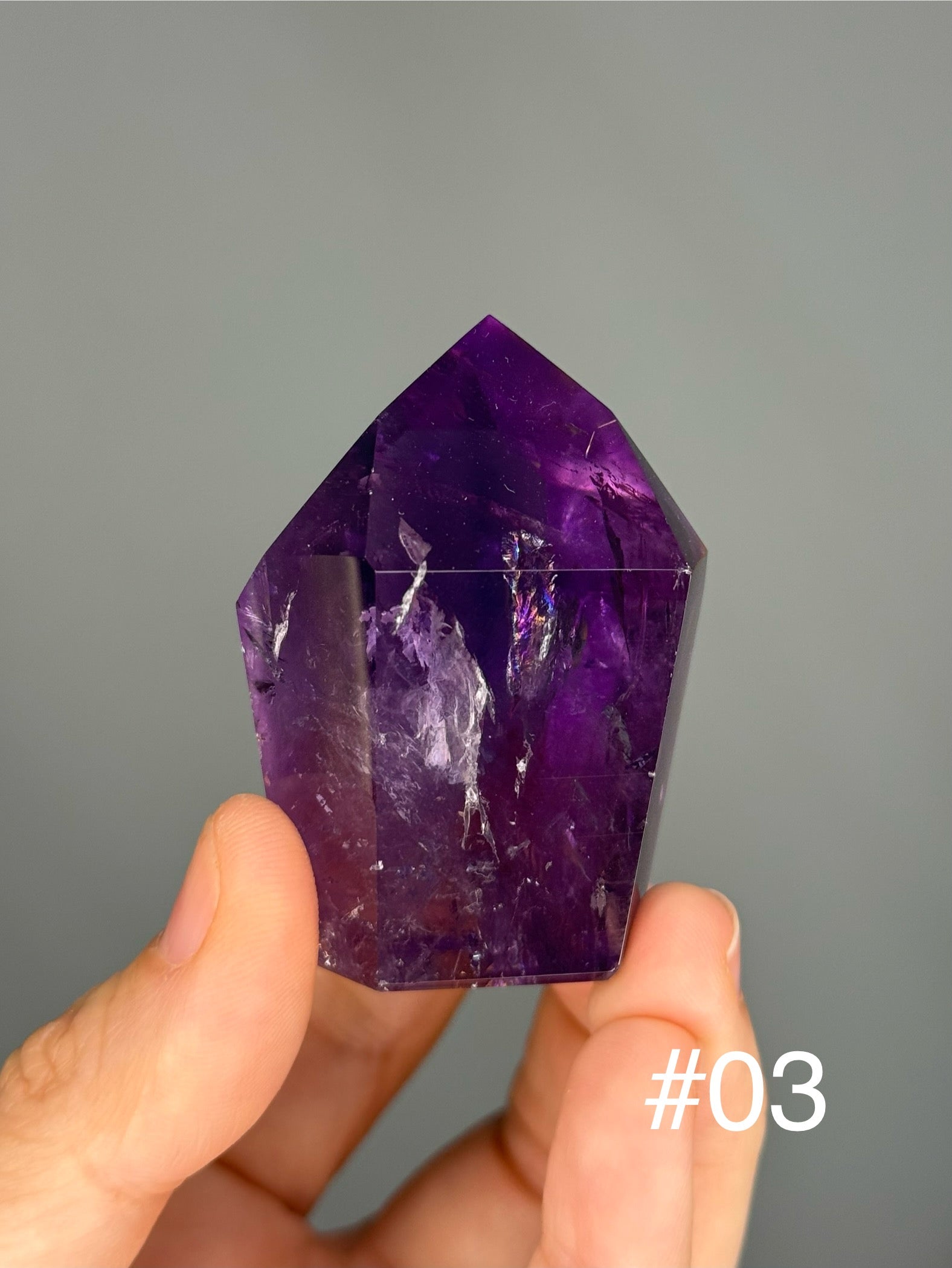 Amethyst Crystal Points for Stress Relief, Protection and Energetic Harmony