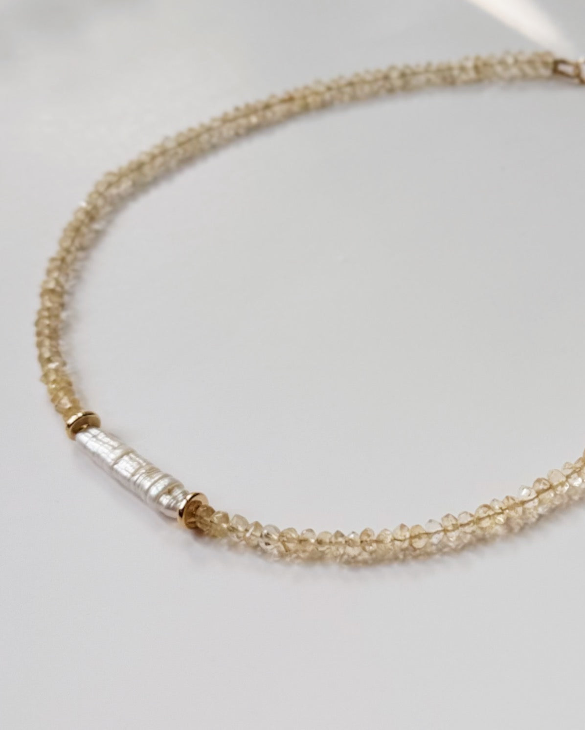 Khemia Legacy - Citrine Pearl choker