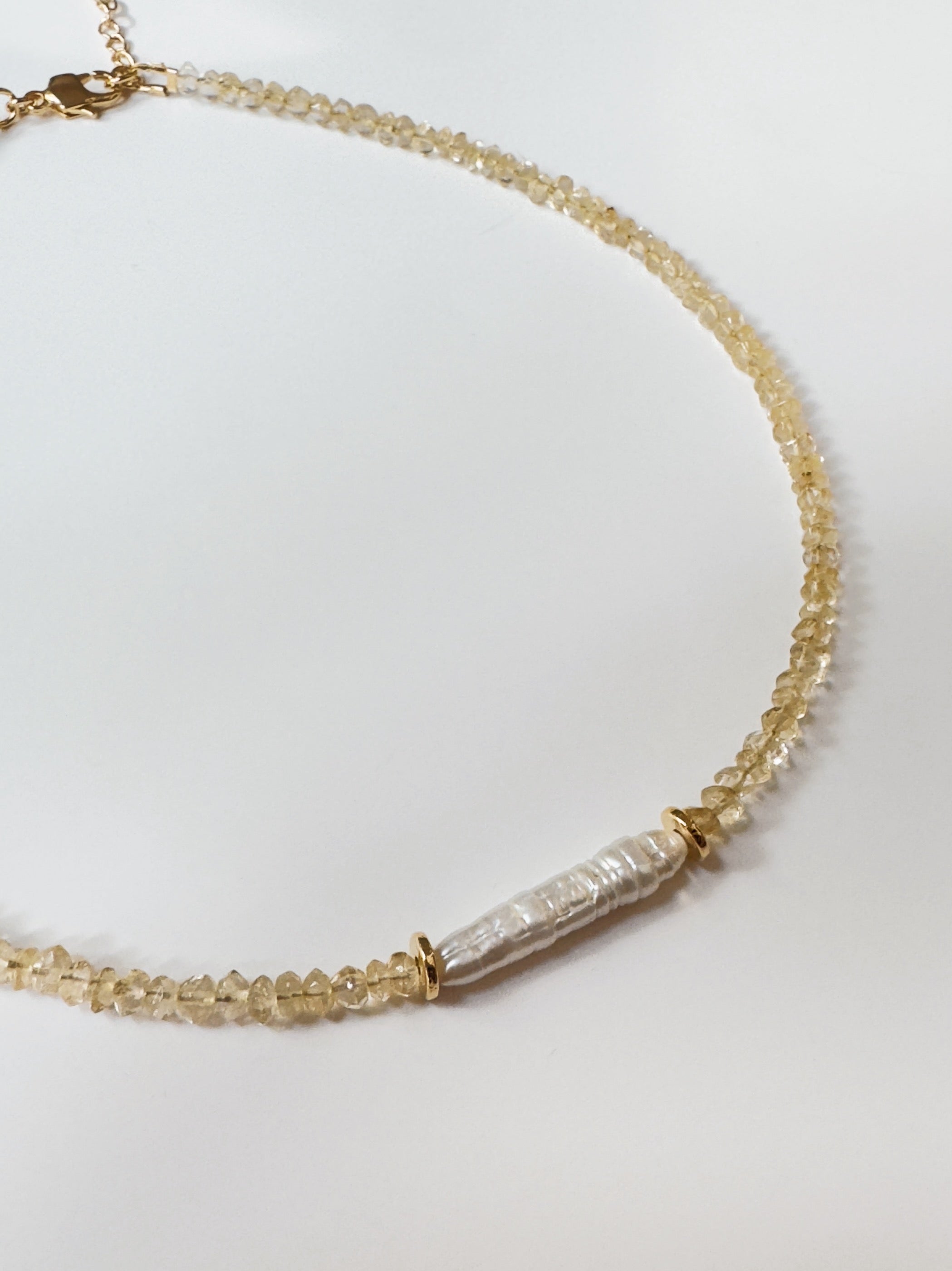 Khemia Legacy - Citrine Pearl choker