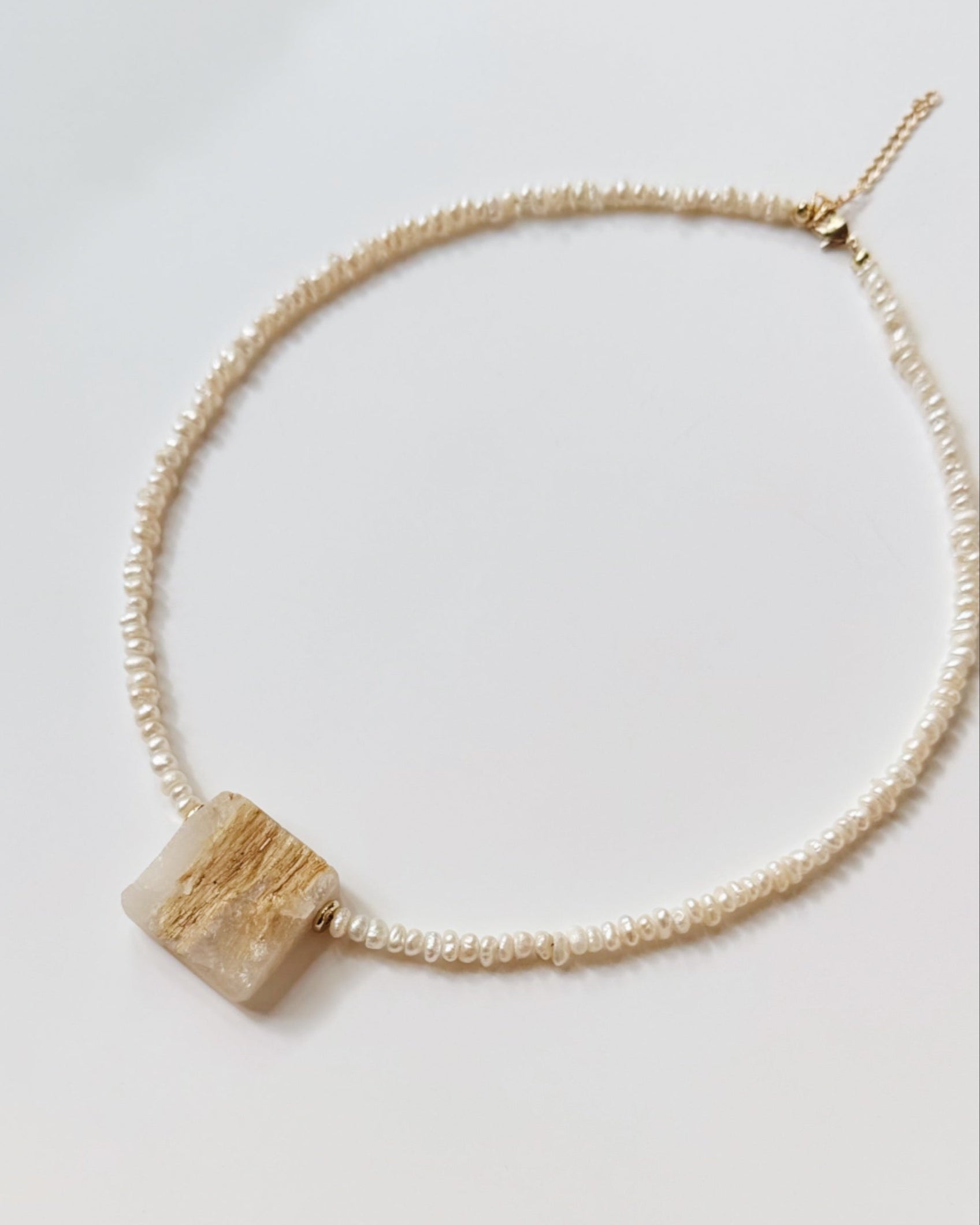 Khemia Legacy - Golden Rutile Pearl Necklace