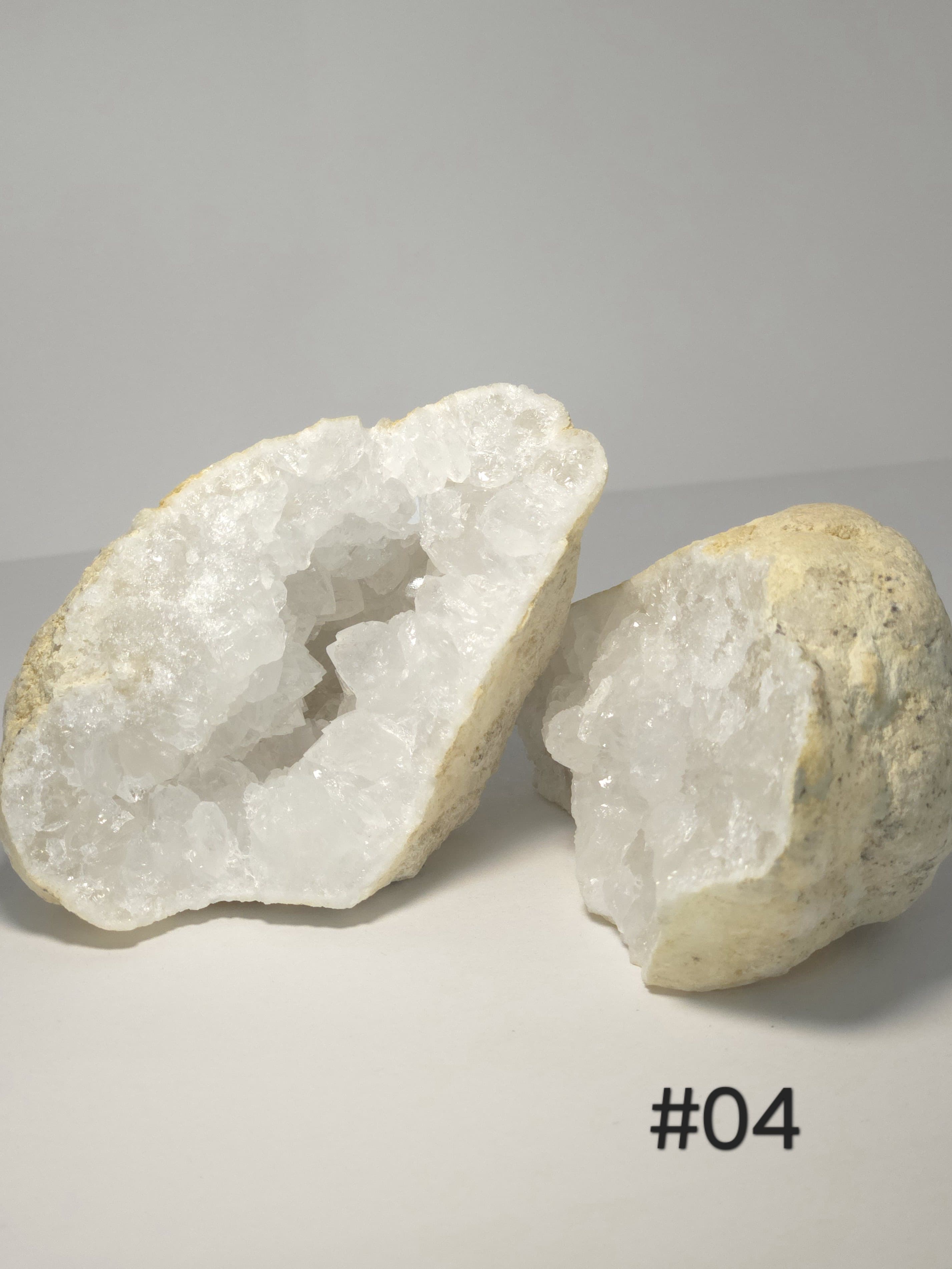 Calcite Crystal Geode for Energy Clearing, Calmness, & Chakra Balance