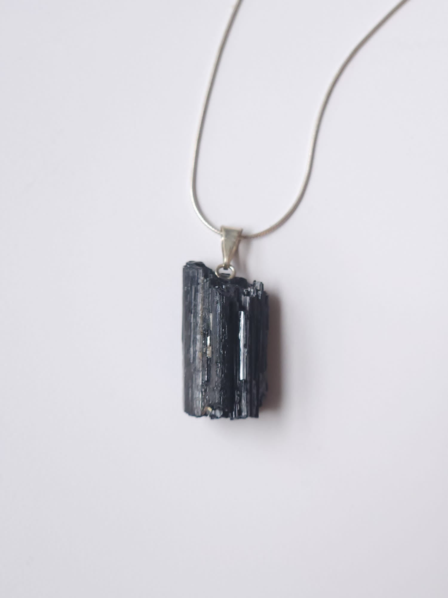 Raw Black Tourmaline Pendants for Protection & Grounding