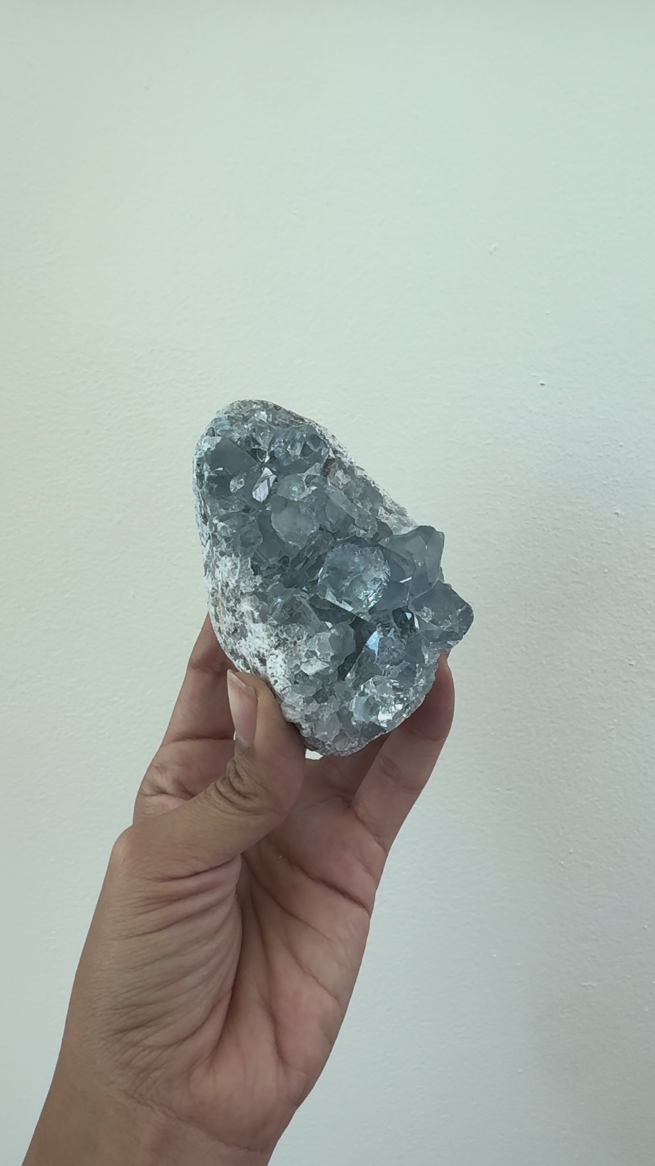 Celestite Crystal Geode for Calm and Guide