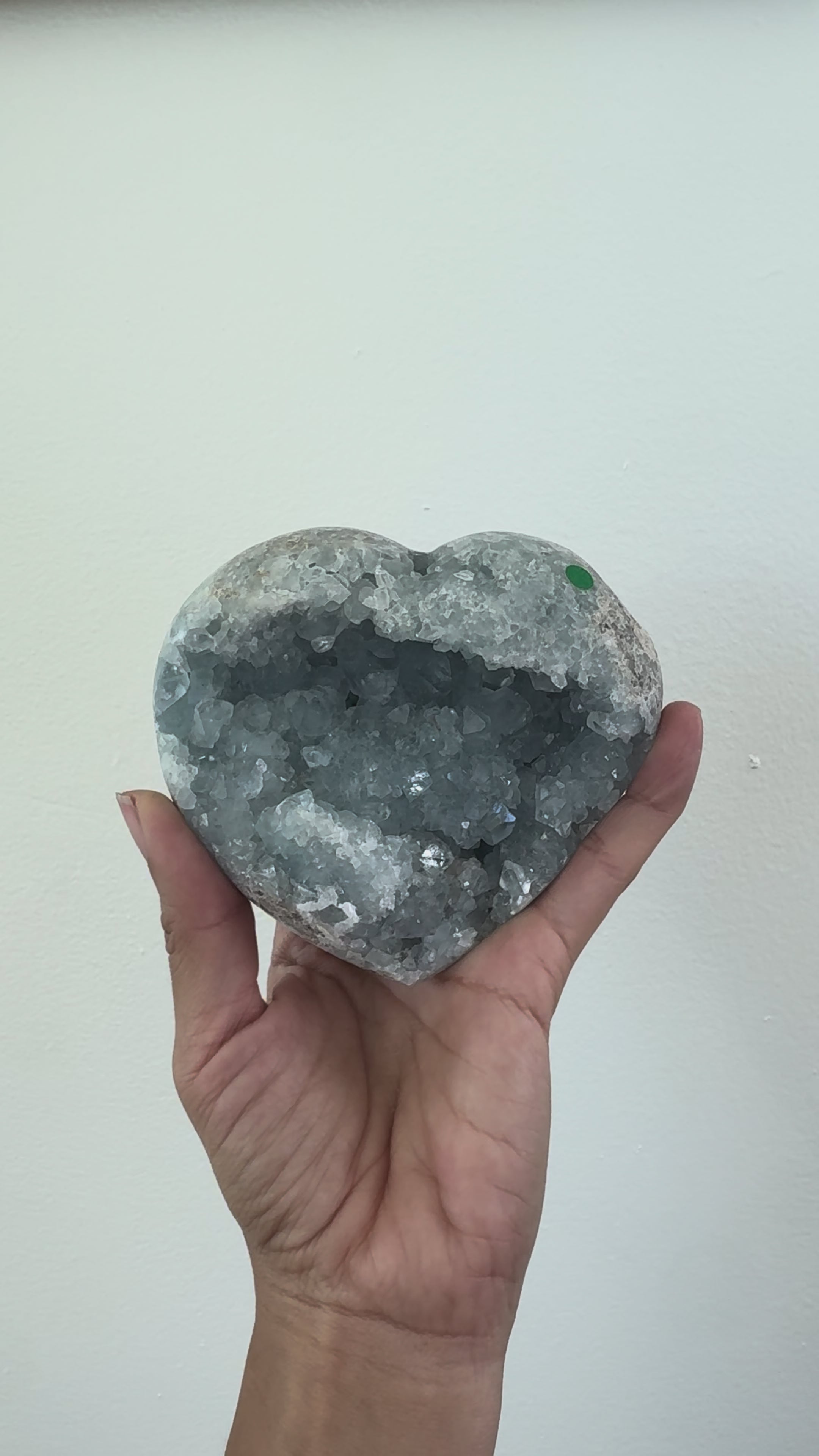 Large Raw Celestite Hearts for Calm and Guide