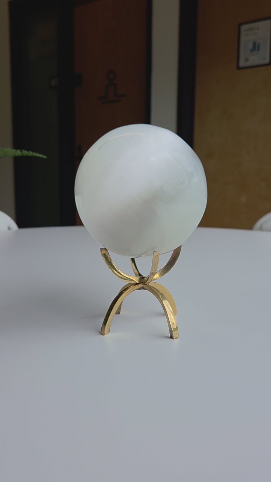 Natural Selenite large sphere for energy clearing