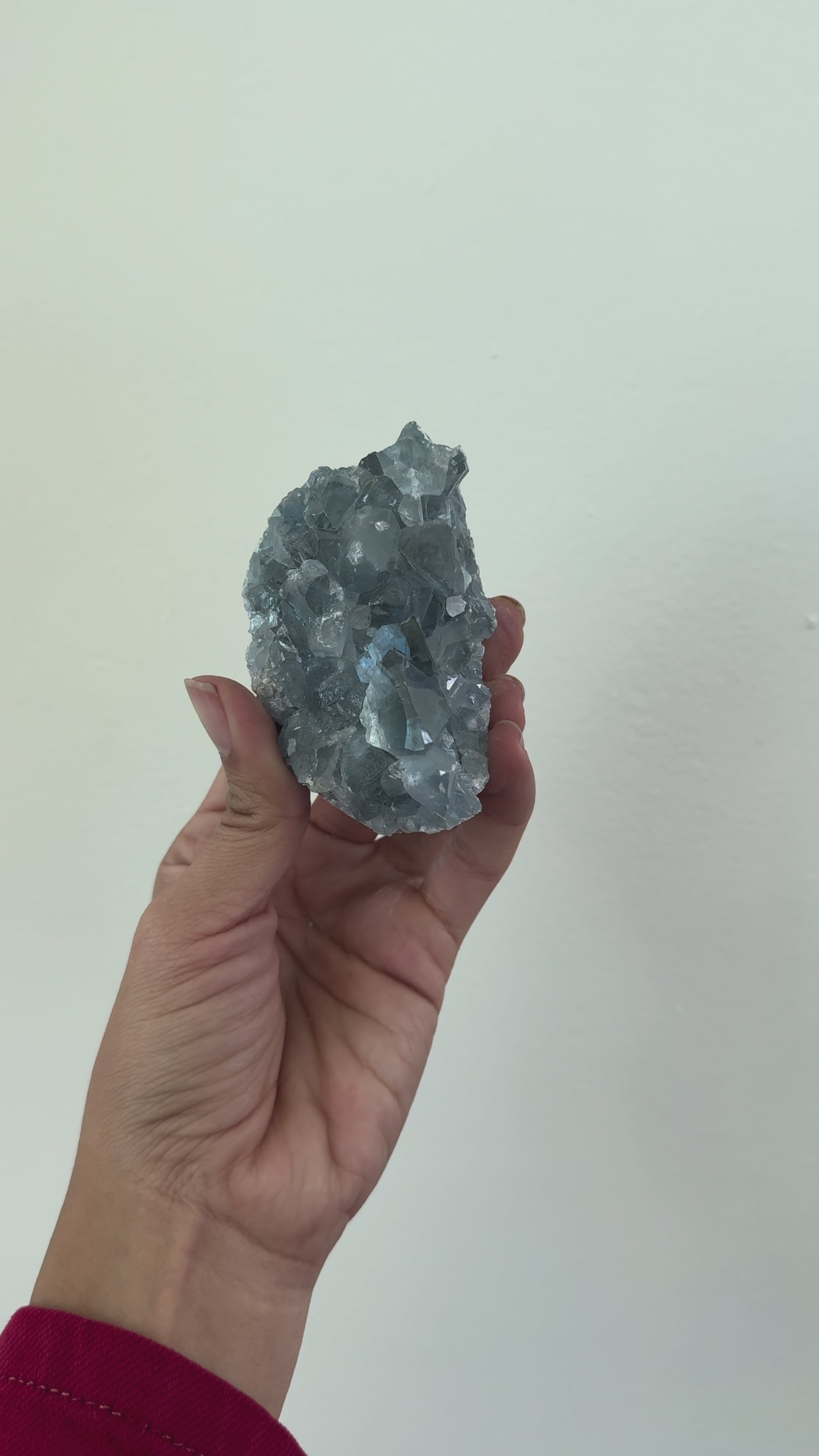 Celestite Crystal Geode for Calm and Guide