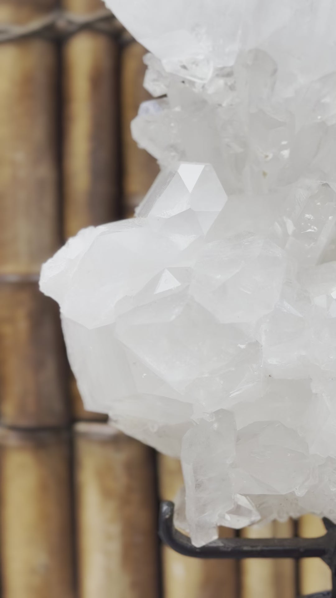 AAA Quality Clear Quartz Cluster in Stand