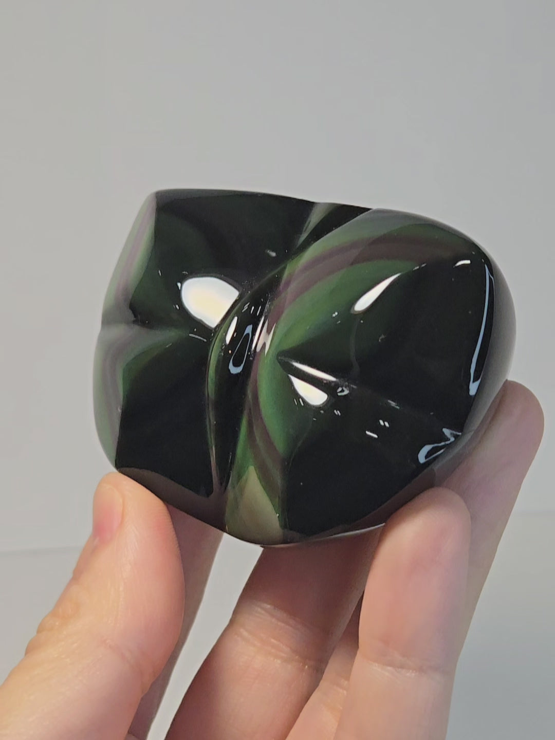 Obsidian Polished Shapes for Trauma Healing, Shadow Work and Protection