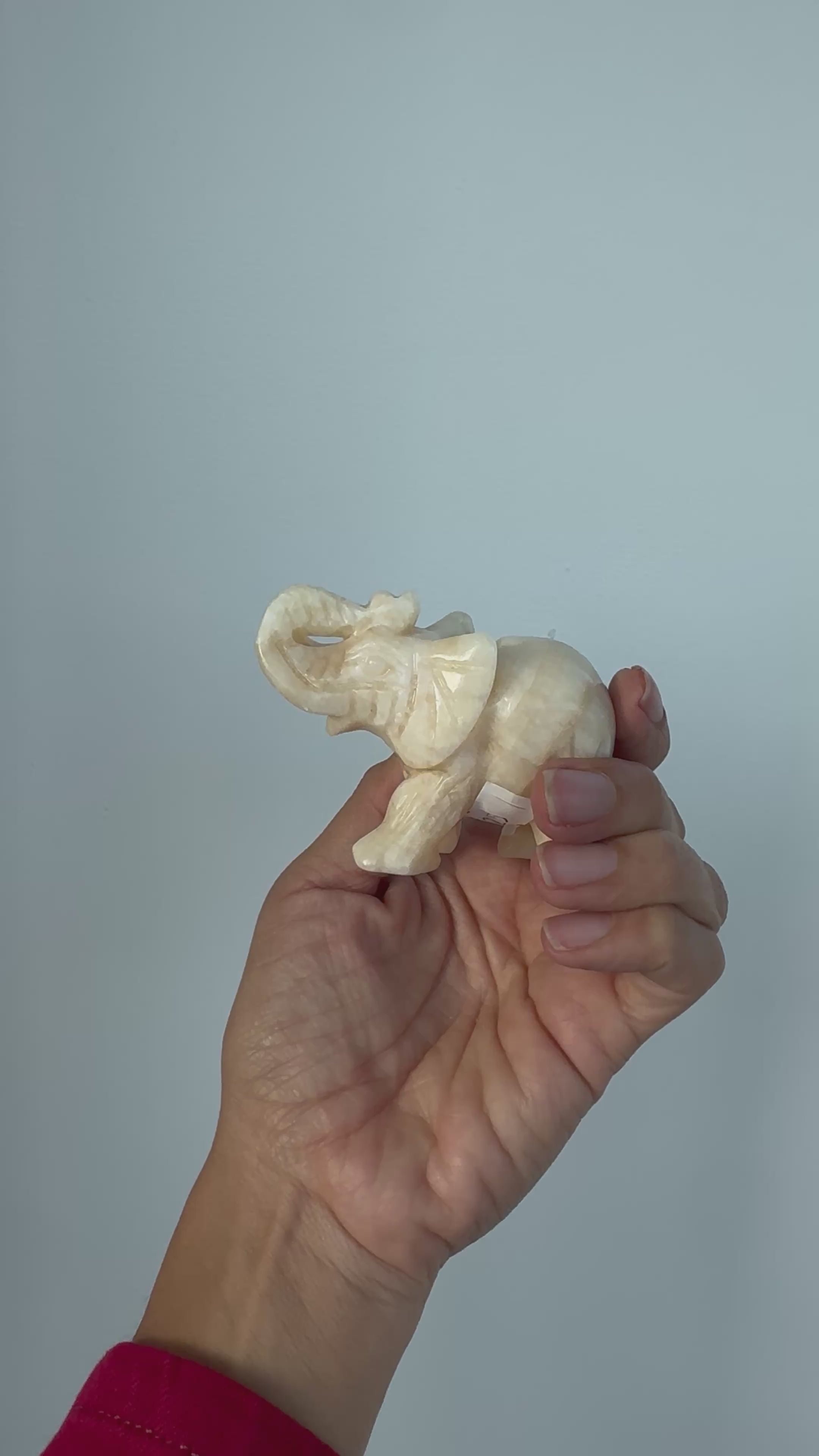 Yellow Aragonite Elephant – Grounding, Confidence & Joy