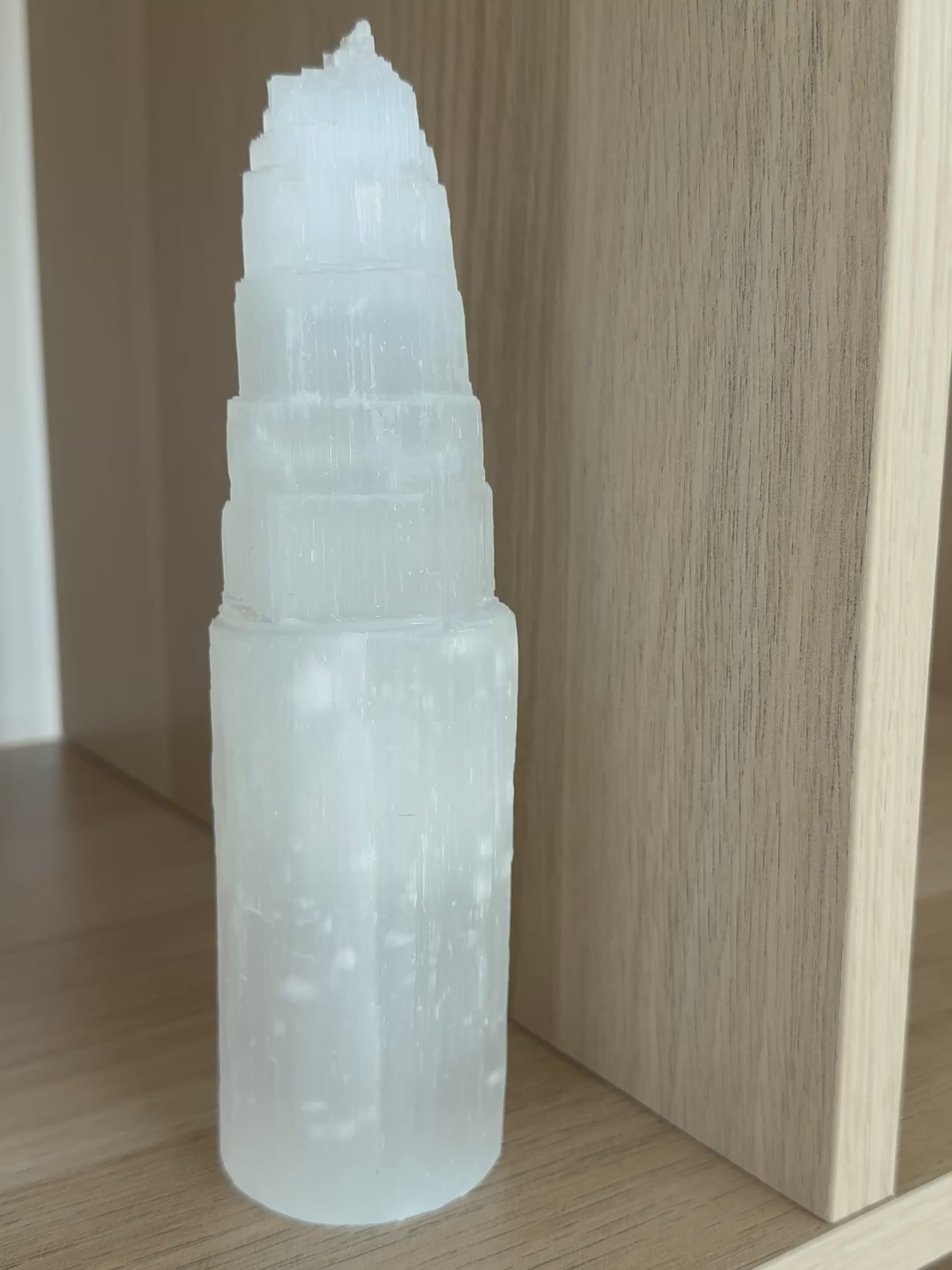 8”  Selenite Tower for Cleansing & Calm
