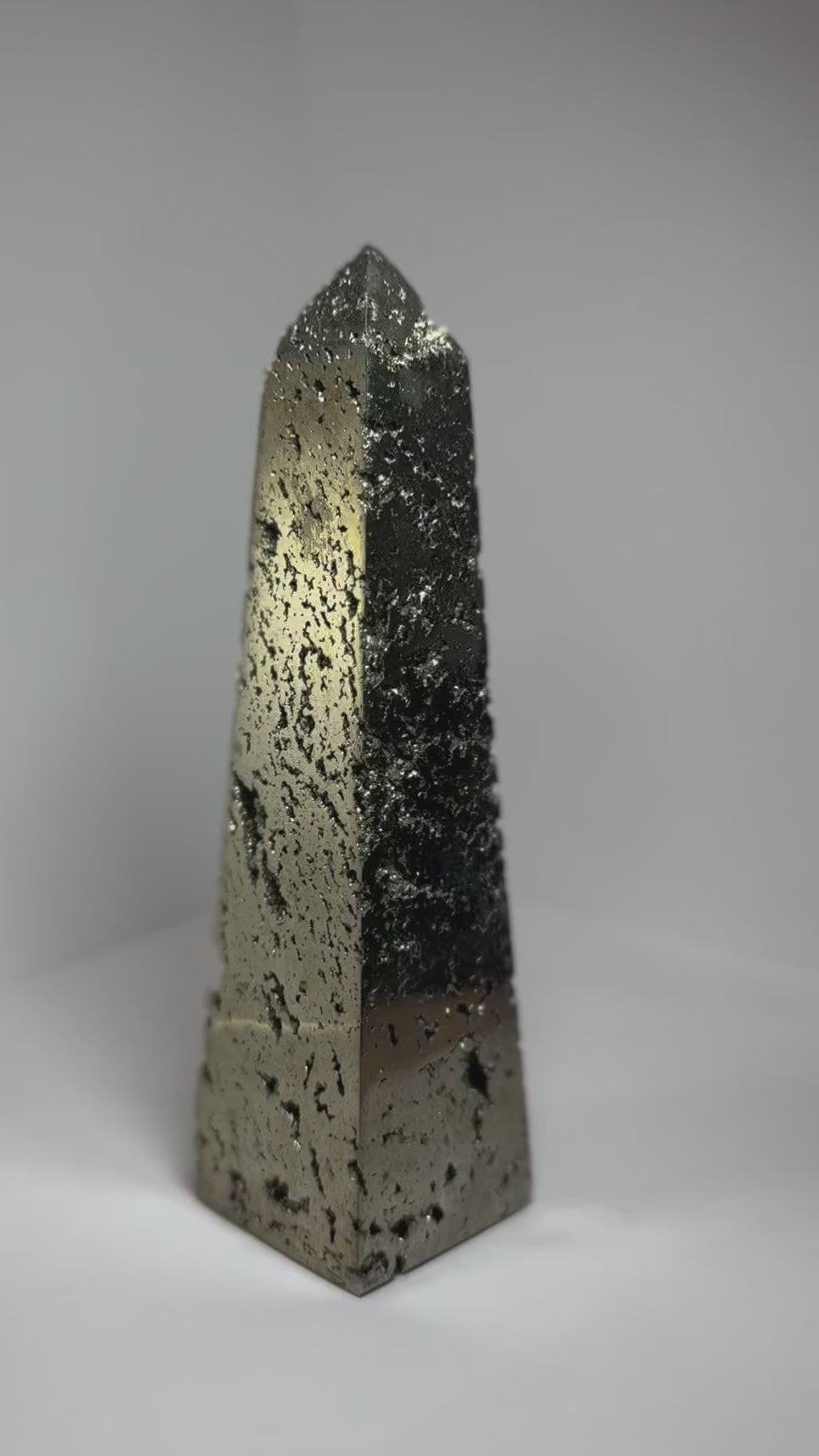 Pyrite Crystal Obelisck for Abundance, Prosperity & Good Luck