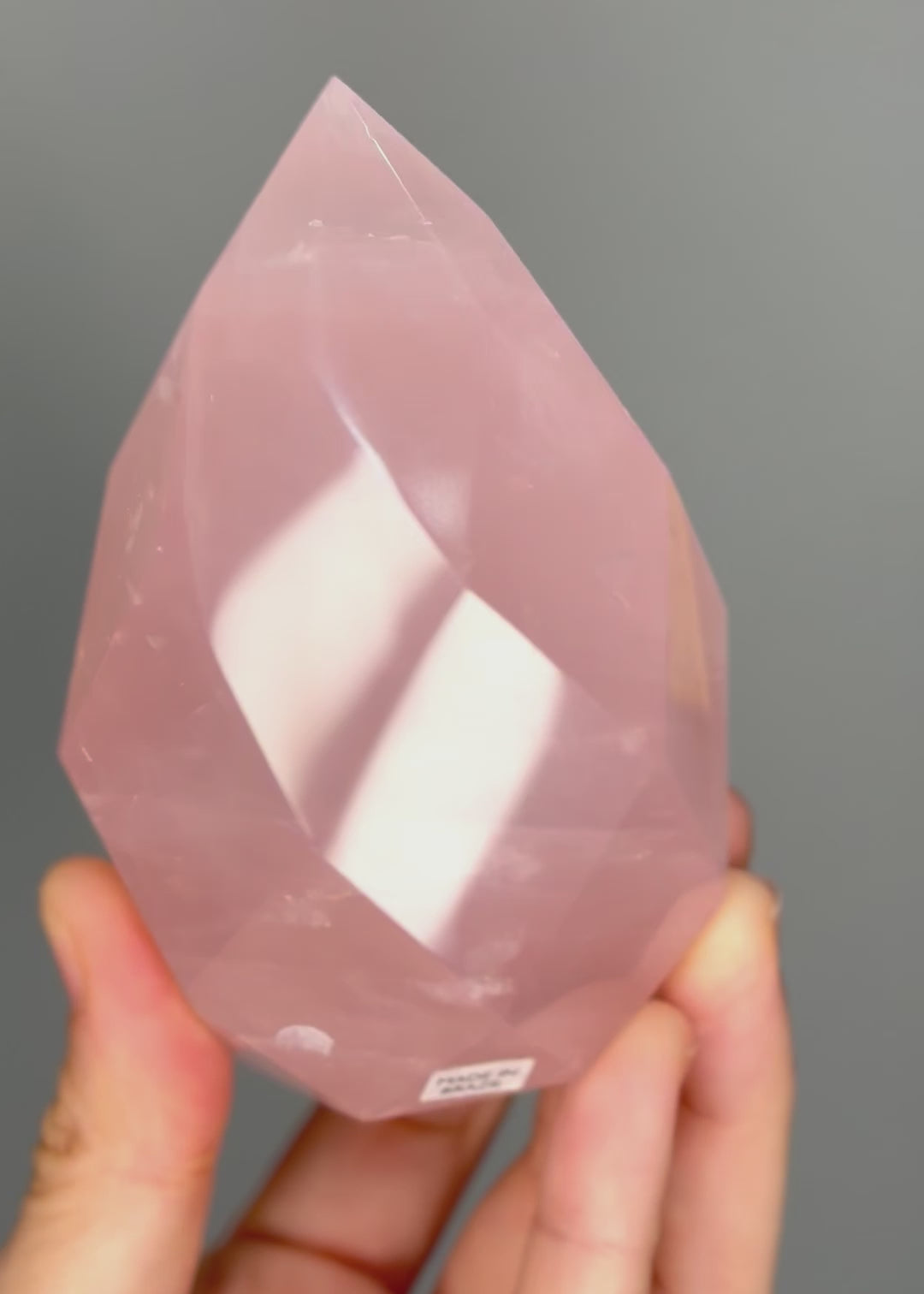 Hand-Faceted Rose Quartz Free Form – Love & Emotional Healing from Minas Gerais, Brazil