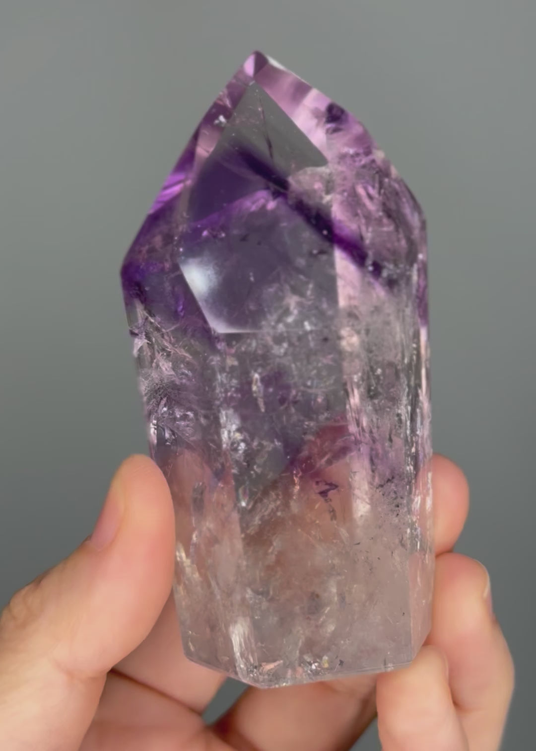 Amethyst Phamtoms Crystal Points for Stress Relief, Protection and Energetic Harmony