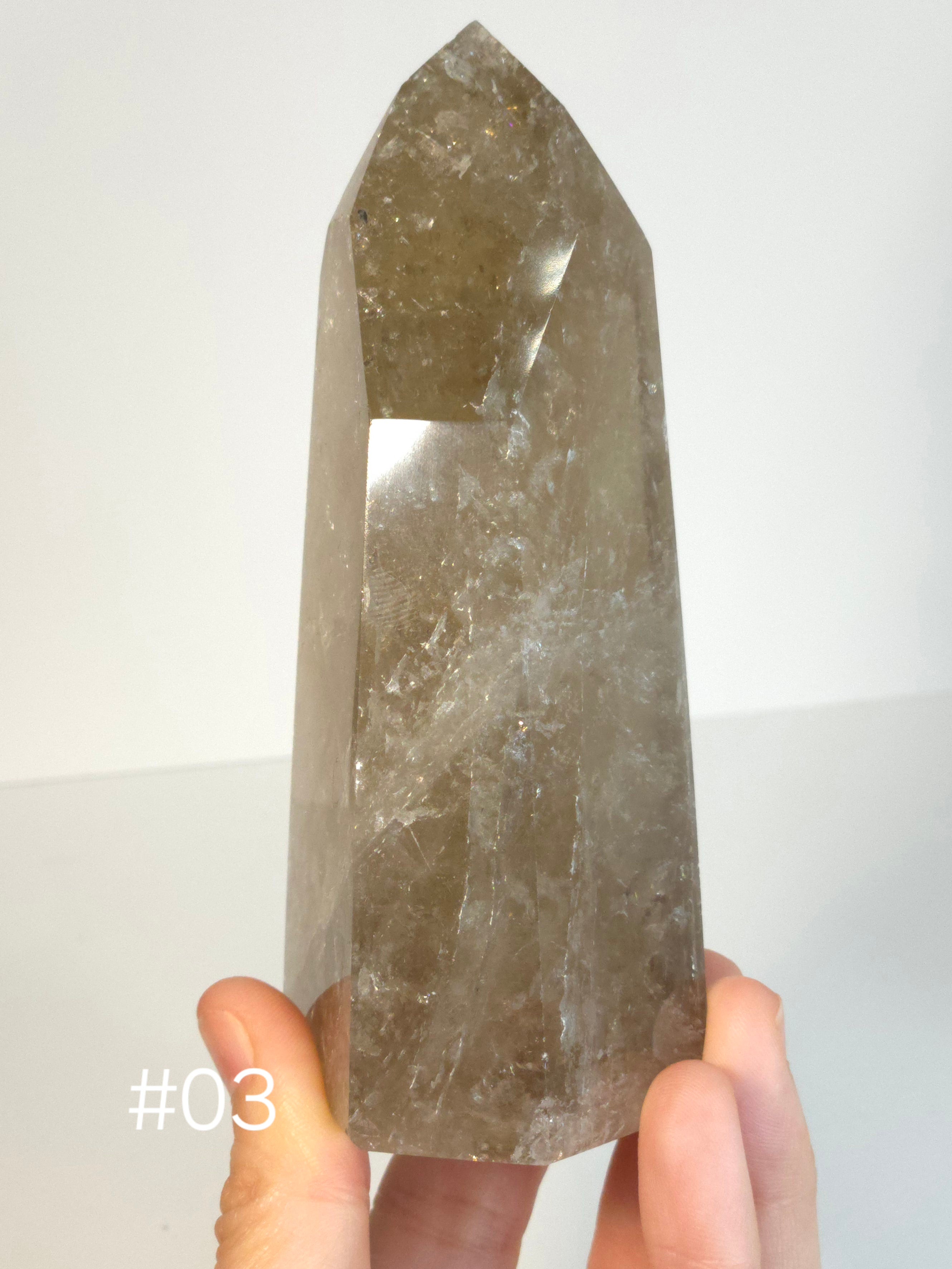 Smoky Quartz Crystal Points for grounding and energy transmutation