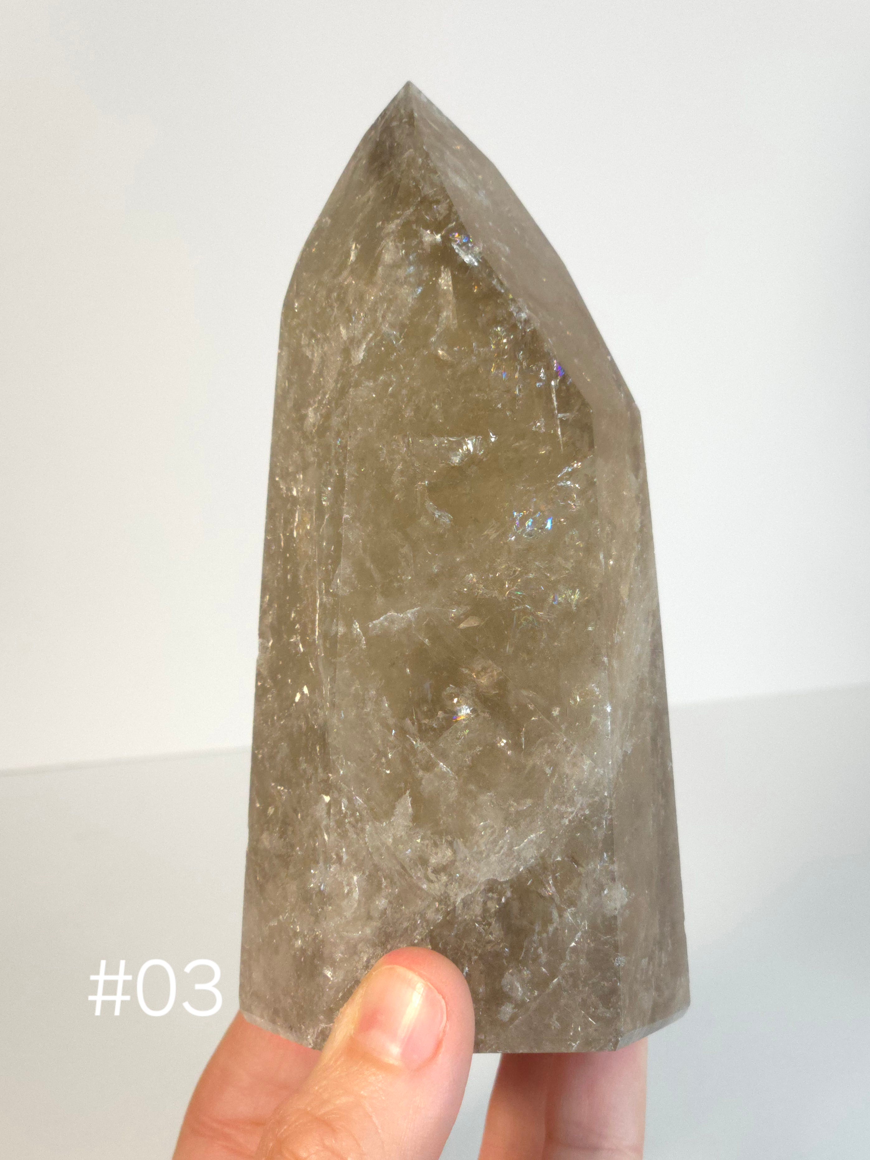 Smoky Quartz Crystal Points for grounding and energy transmutation