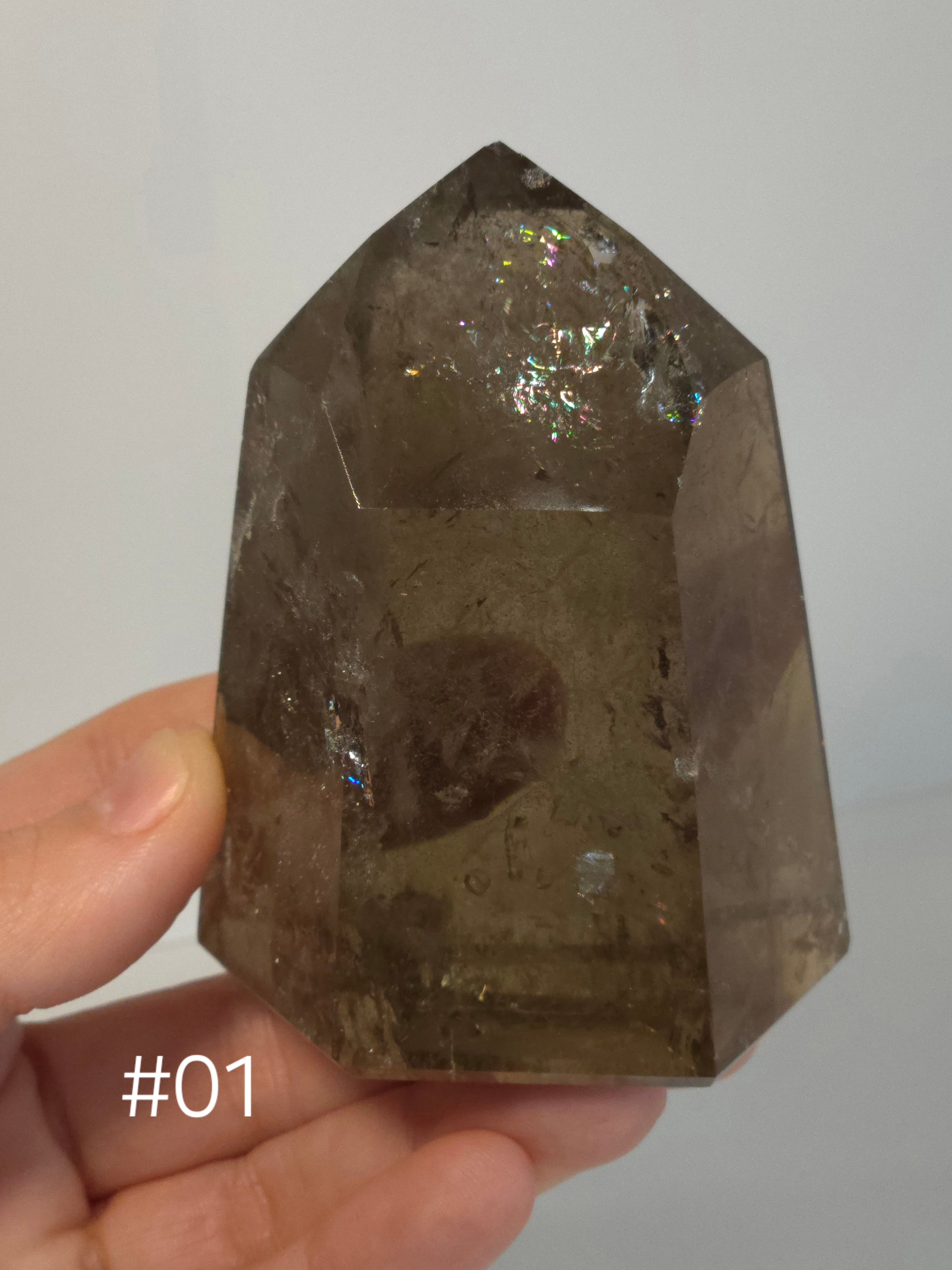 Smoky Quartz Crystal Points for grounding and energy transmutation