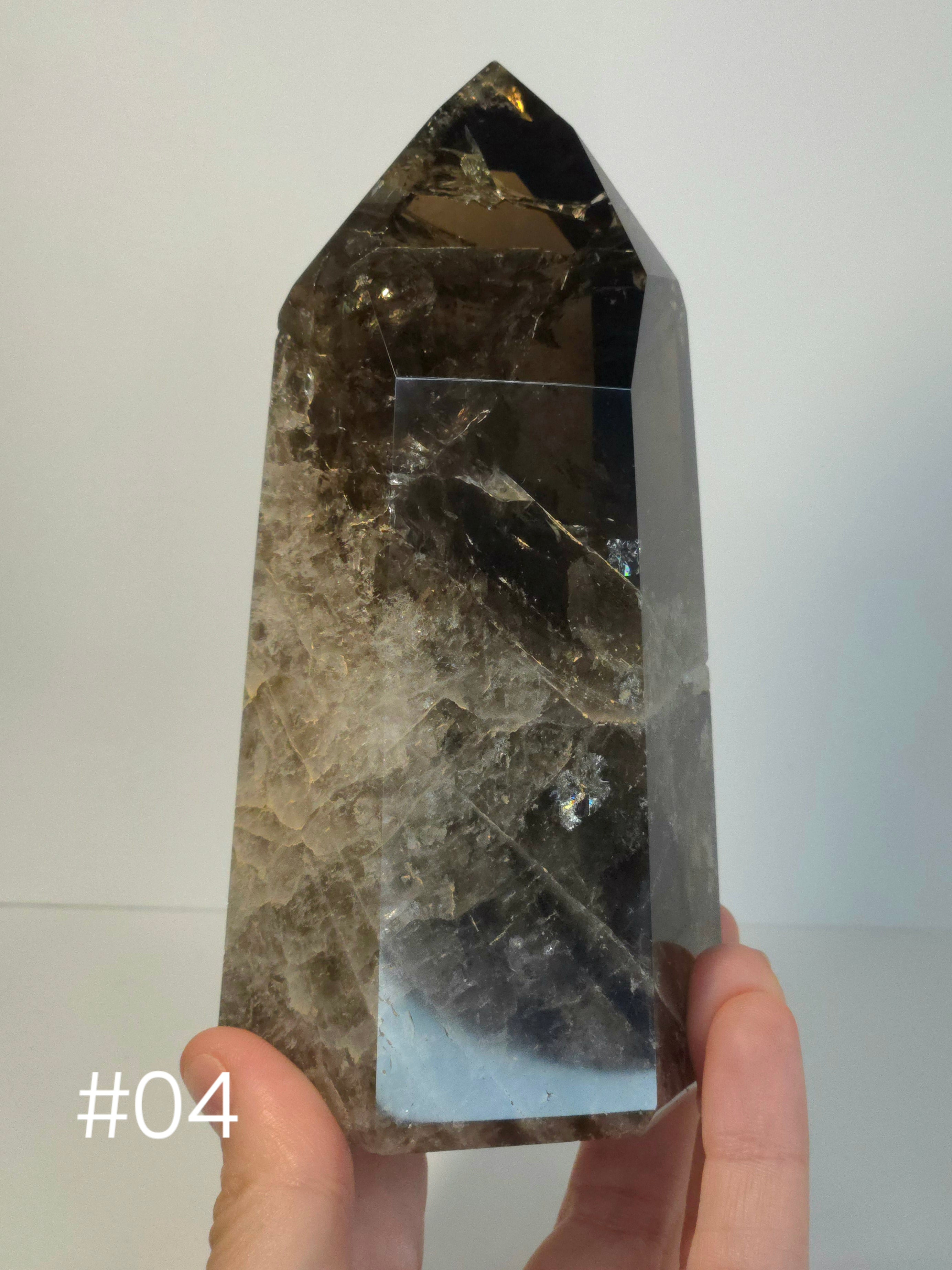 Smoky Quartz Crystal Points for grounding and energy transmutation