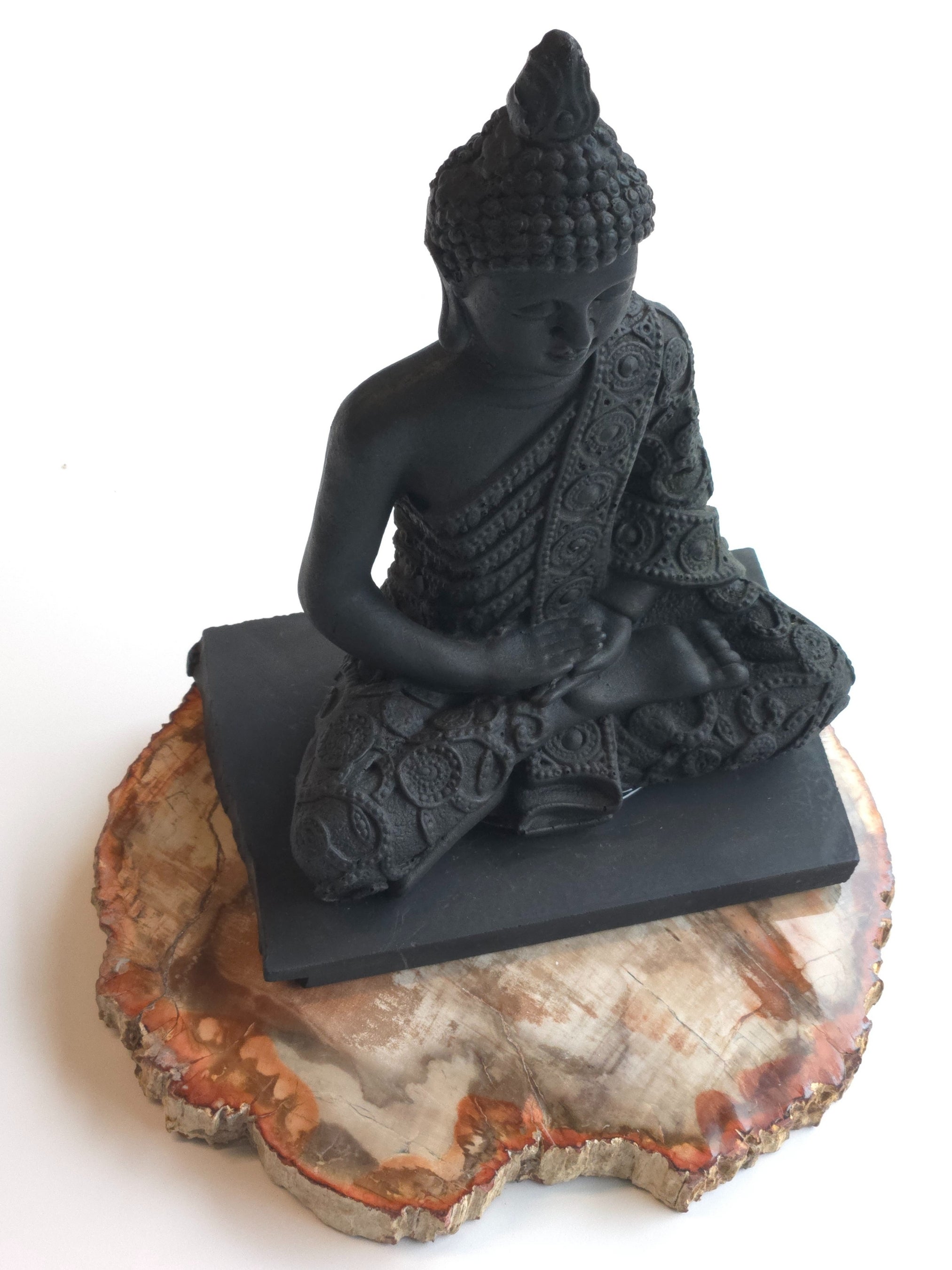 Shungite Buddha sculpture from Russia for EMF Protection & Detox.