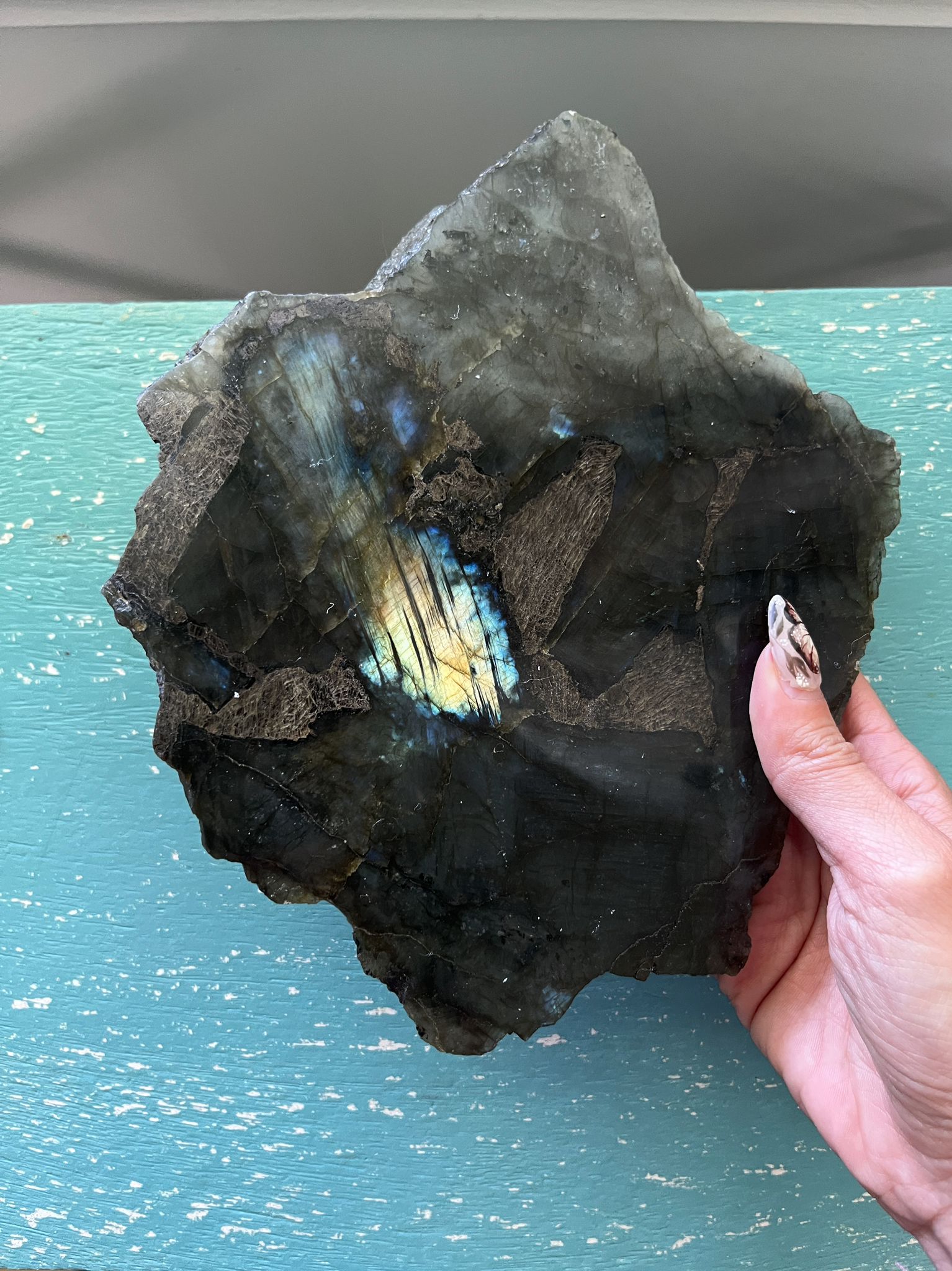 Labradorite slab tray for Psychic Connection, Transformation & Universal Guidance