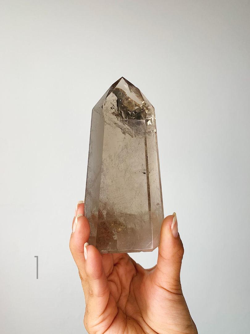 Smoky Quartz Crystal Points for grounding and energy transmutation