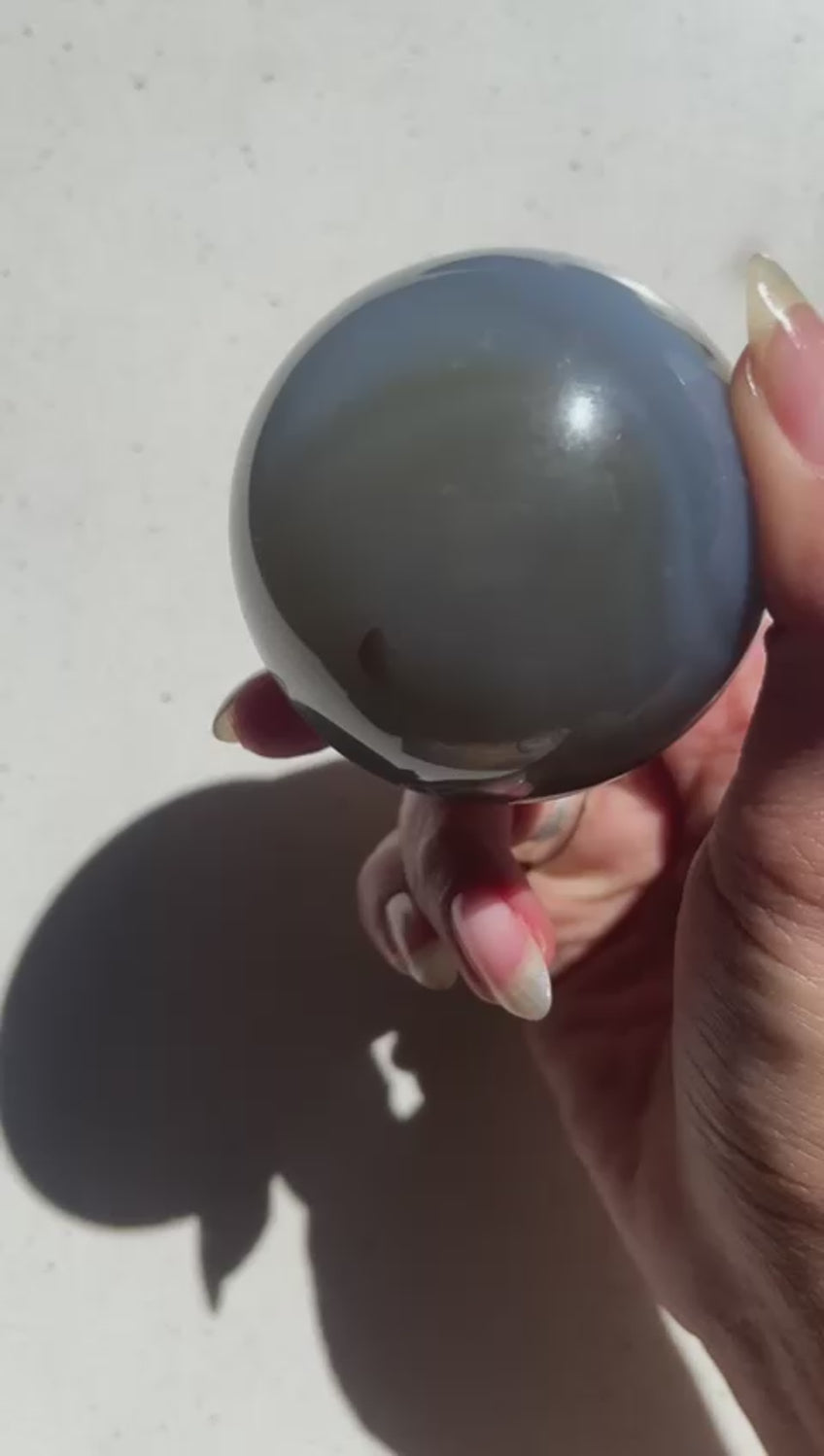 Agate sphere for Protection & Courage