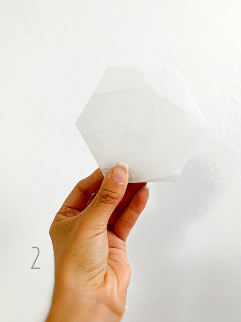 Natural Selenite Hexagonal Charging Plates for Cleansing and Charging Crystals