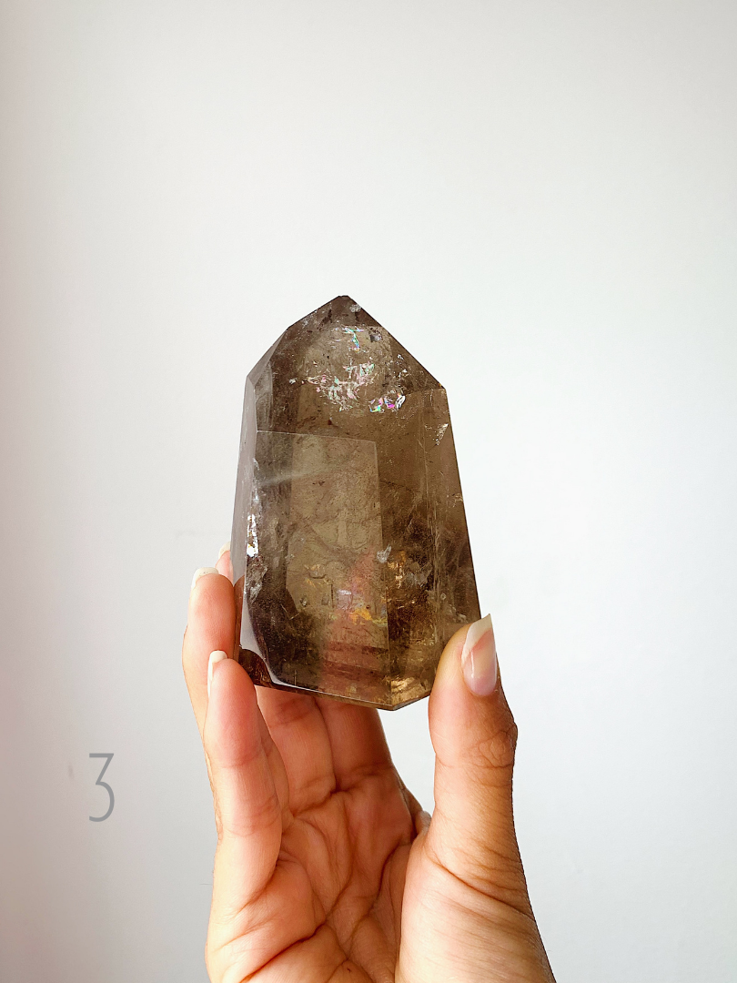 Smoky Quartz Crystal Points for grounding and energy transmutation