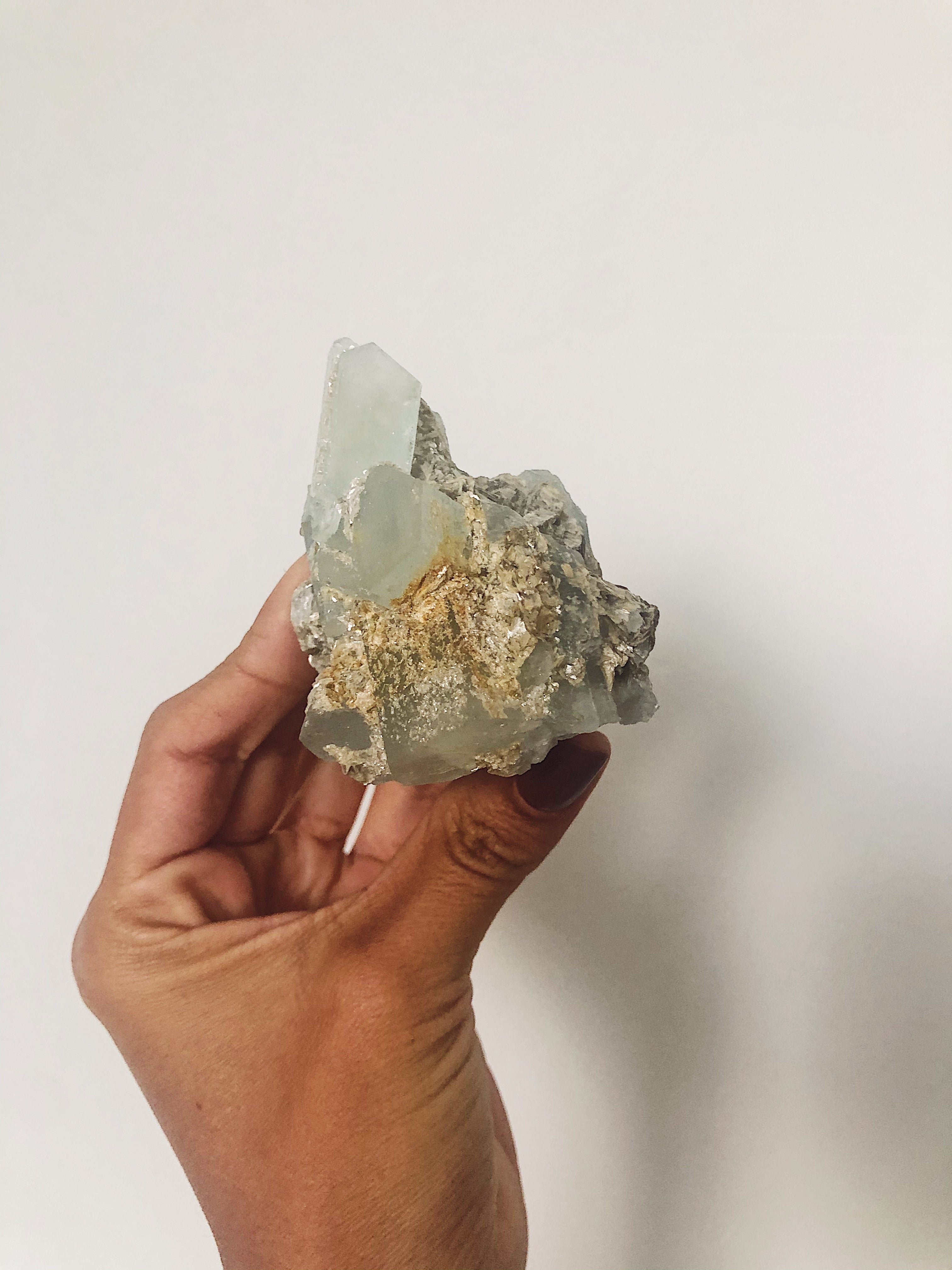 Raw Aquamarine + Mica Specimens for Communication & Flow