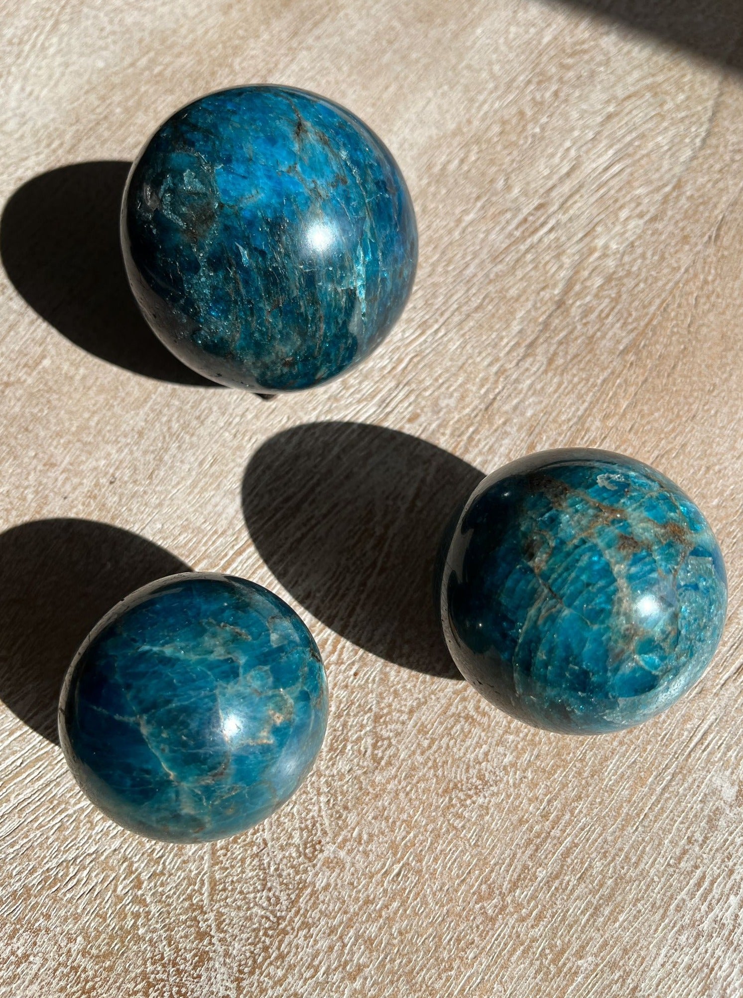 Blue Apatite Spheres