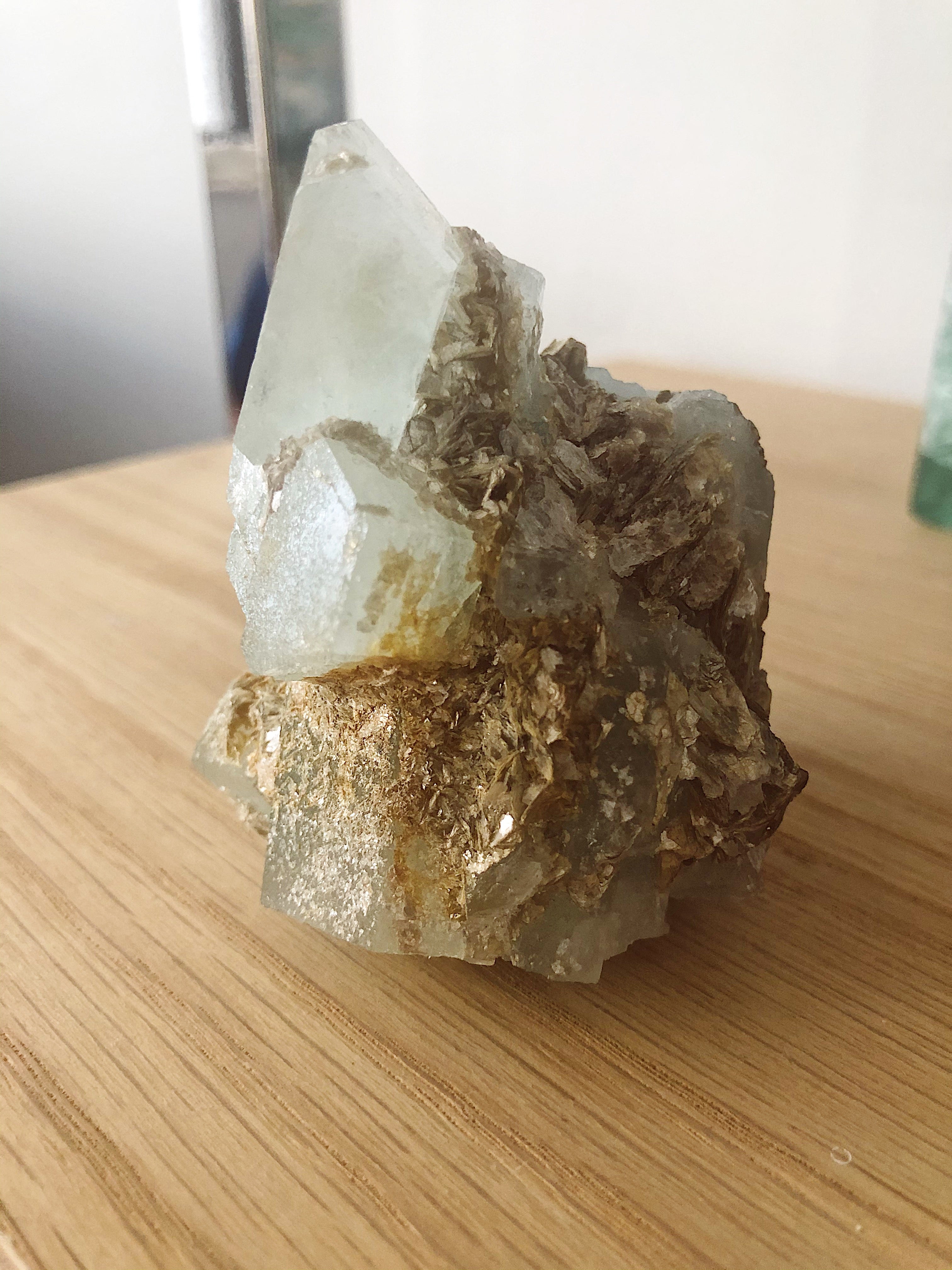 Raw Aquamarine + Mica Specimens for Communication & Flow