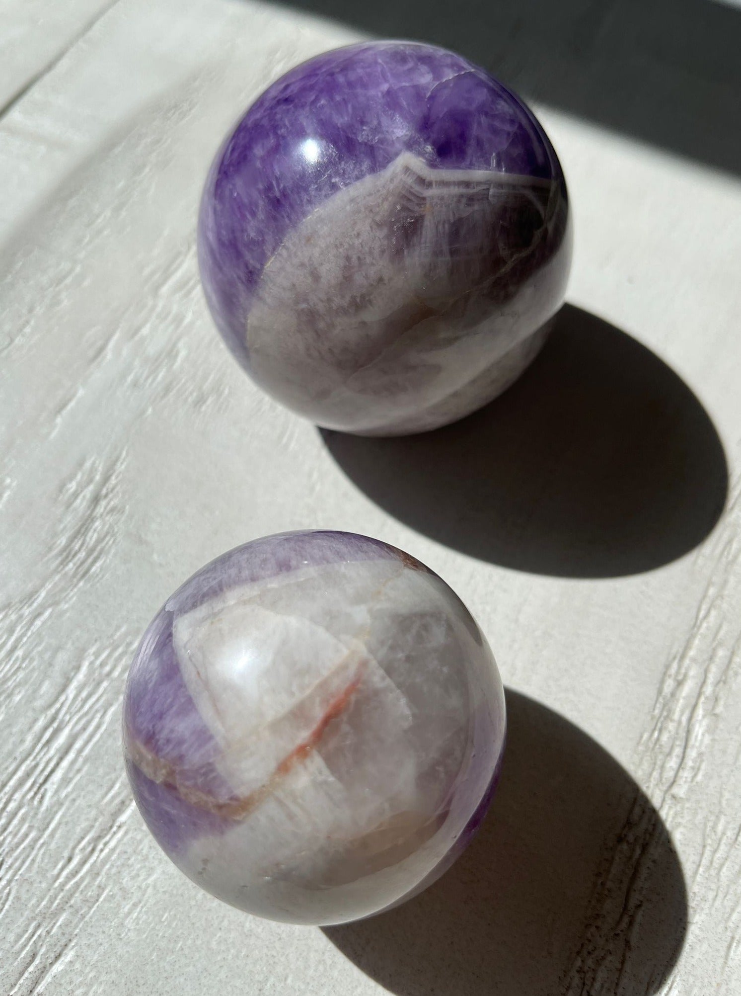 Amethyst Spheres for Stress Relief, Protection and Energetic Harmony