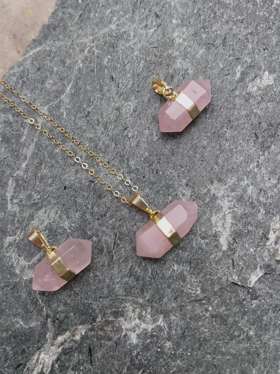 Collares de cuarzo rosa para el amor incondicional