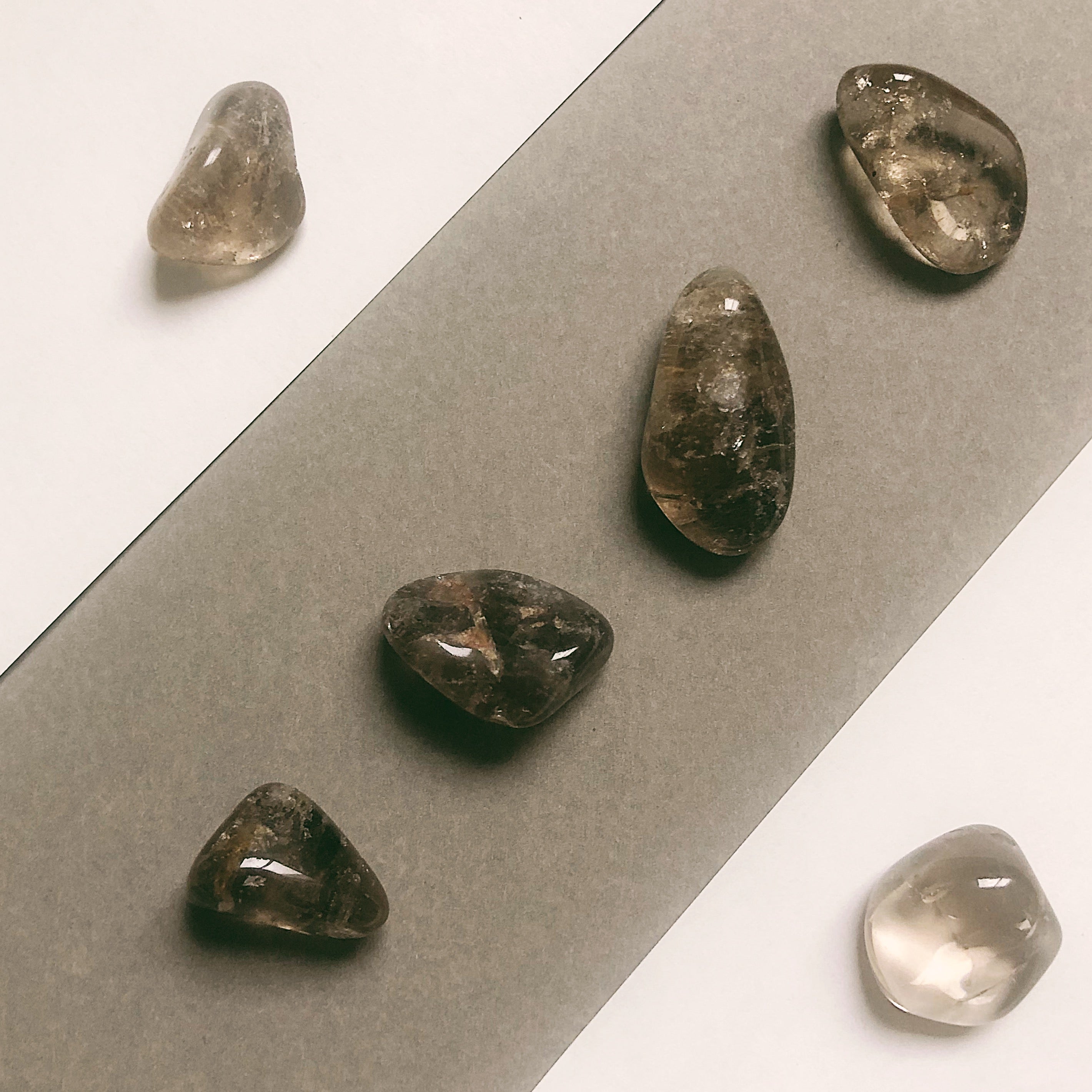 Smoky Quartz Crystal Tumbles for grounding and energy transmutation