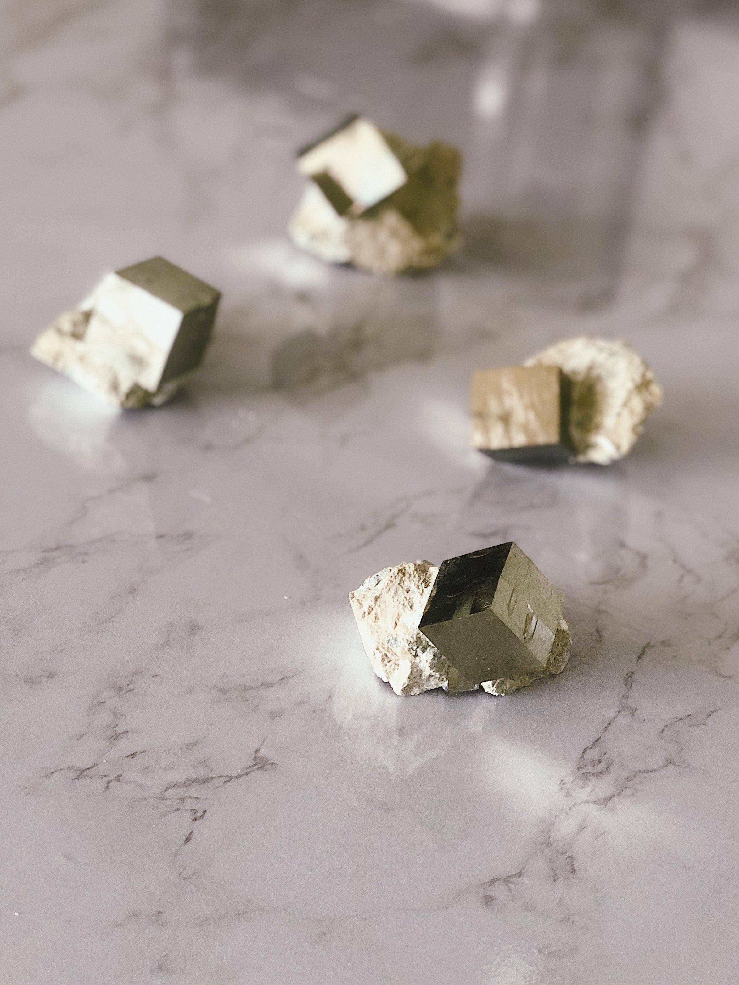 Spanish Pyrite Crystal Cluster for Abundance, Prosperity & Good Luck - Khemia