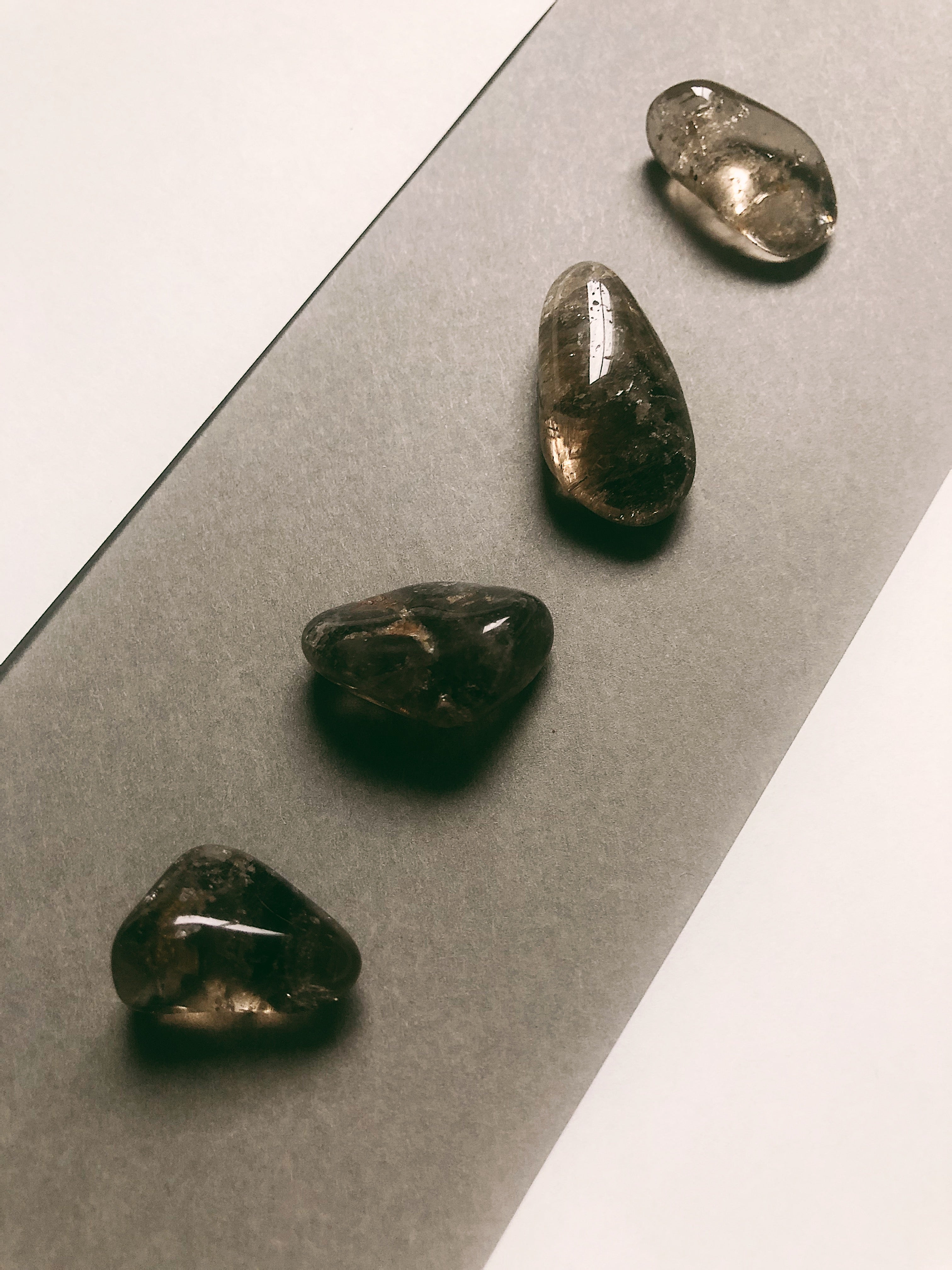 Smoky Quartz Crystal Tumbles for grounding and energy transmutation