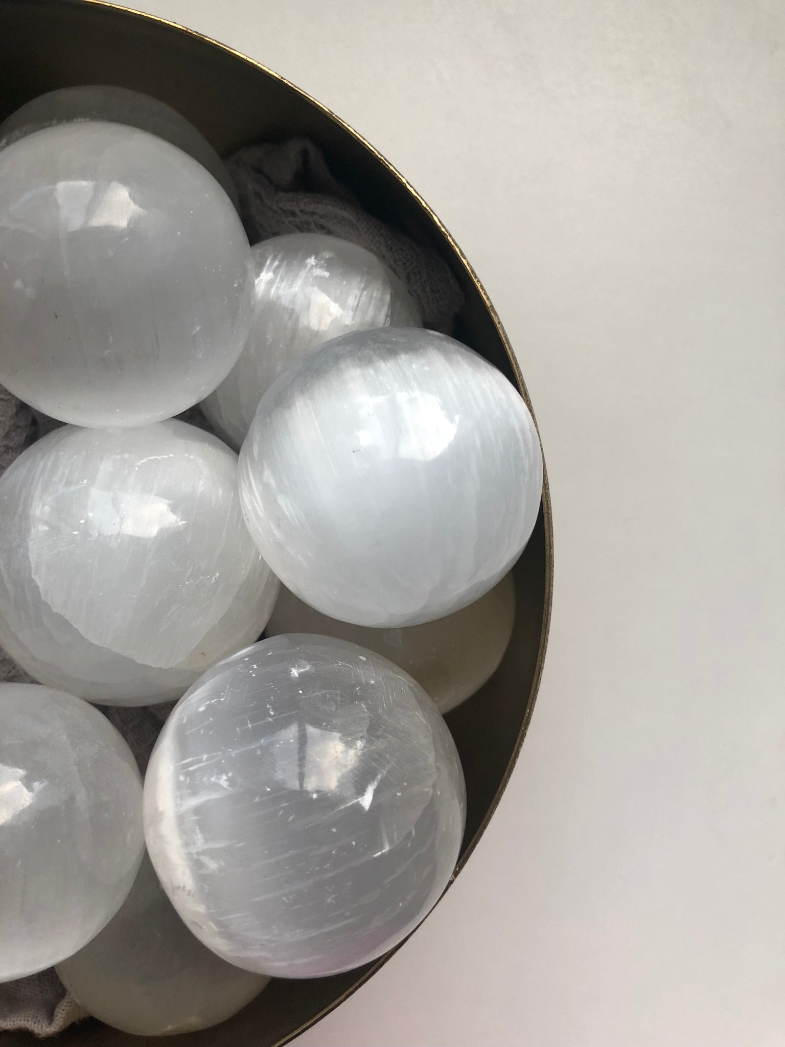 Selenite Crystal Spheres for Energy Clearing & meditation