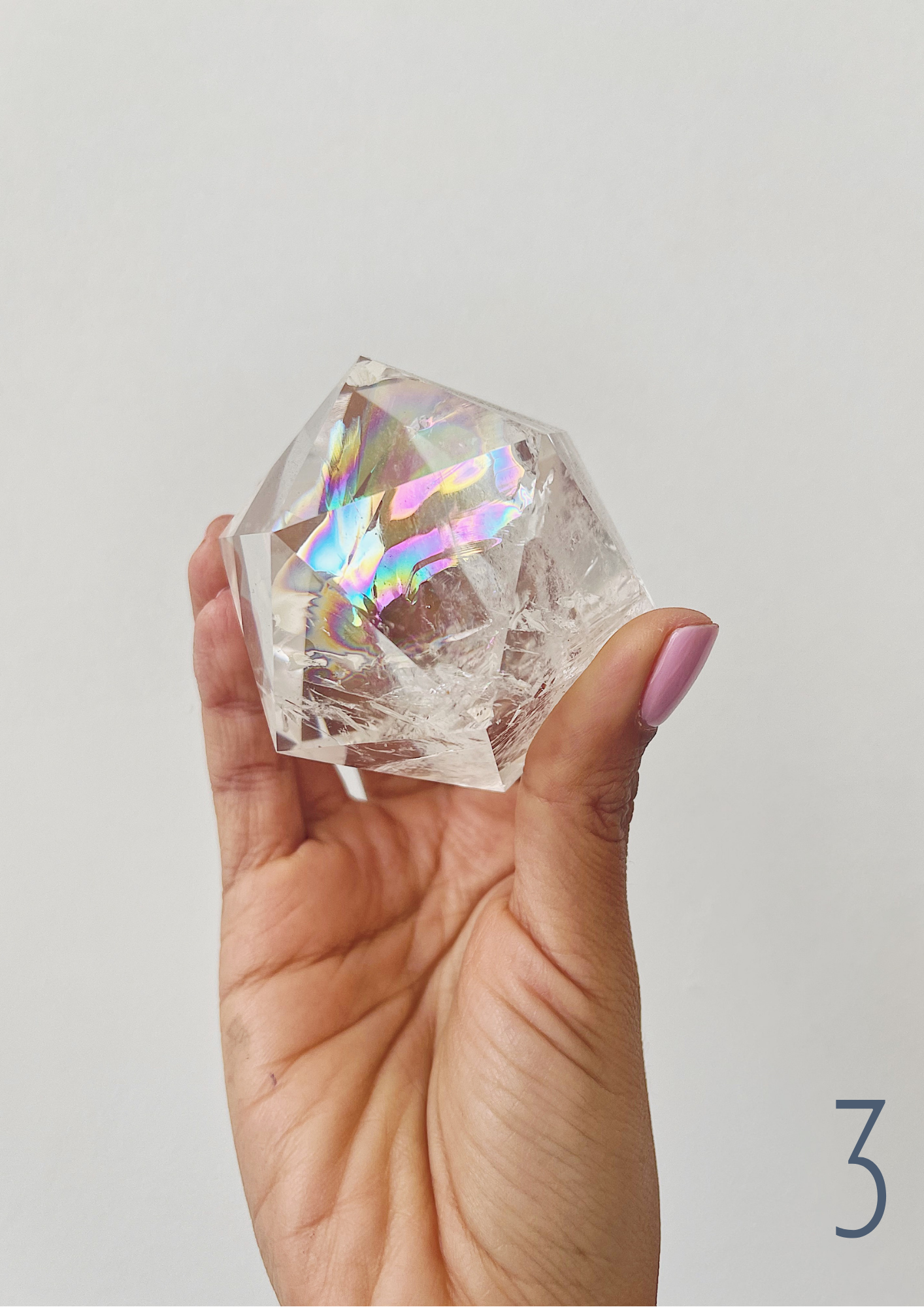 Quartz Icosahedron for Manifestation, Clarity & Unconditional Love