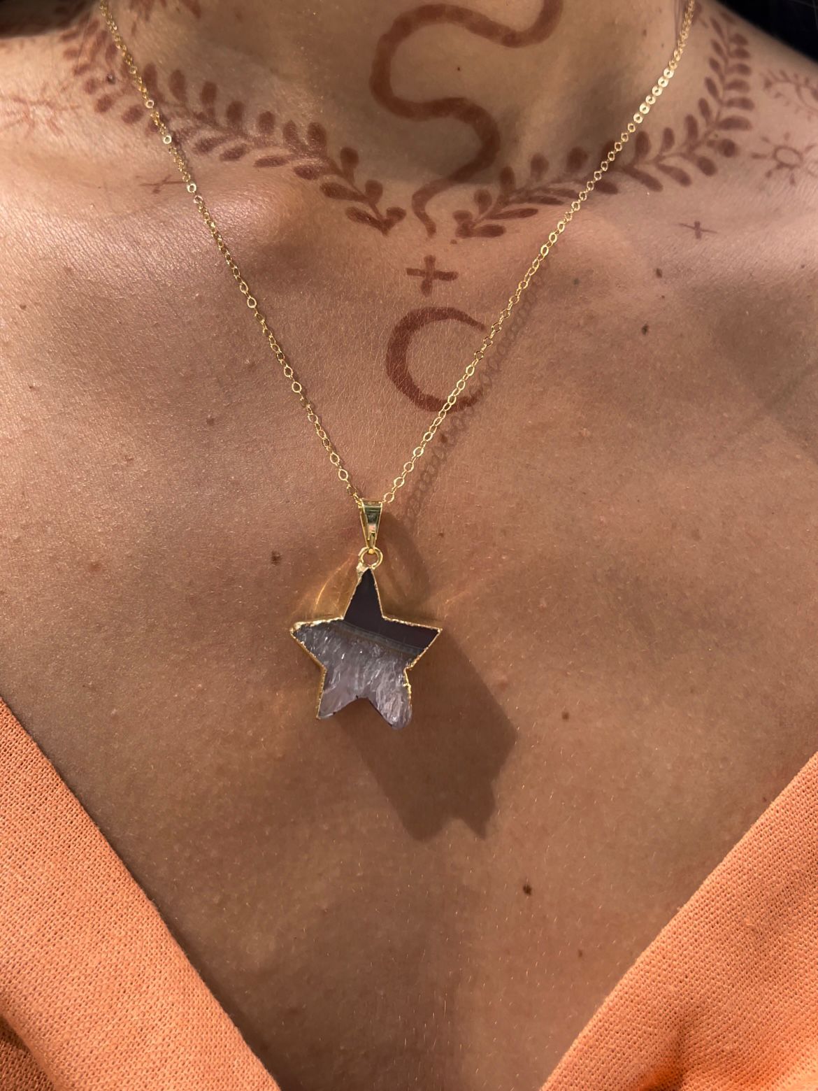 Druzy Agate Star Necklaces For Protection, Grounding, Harmonizing