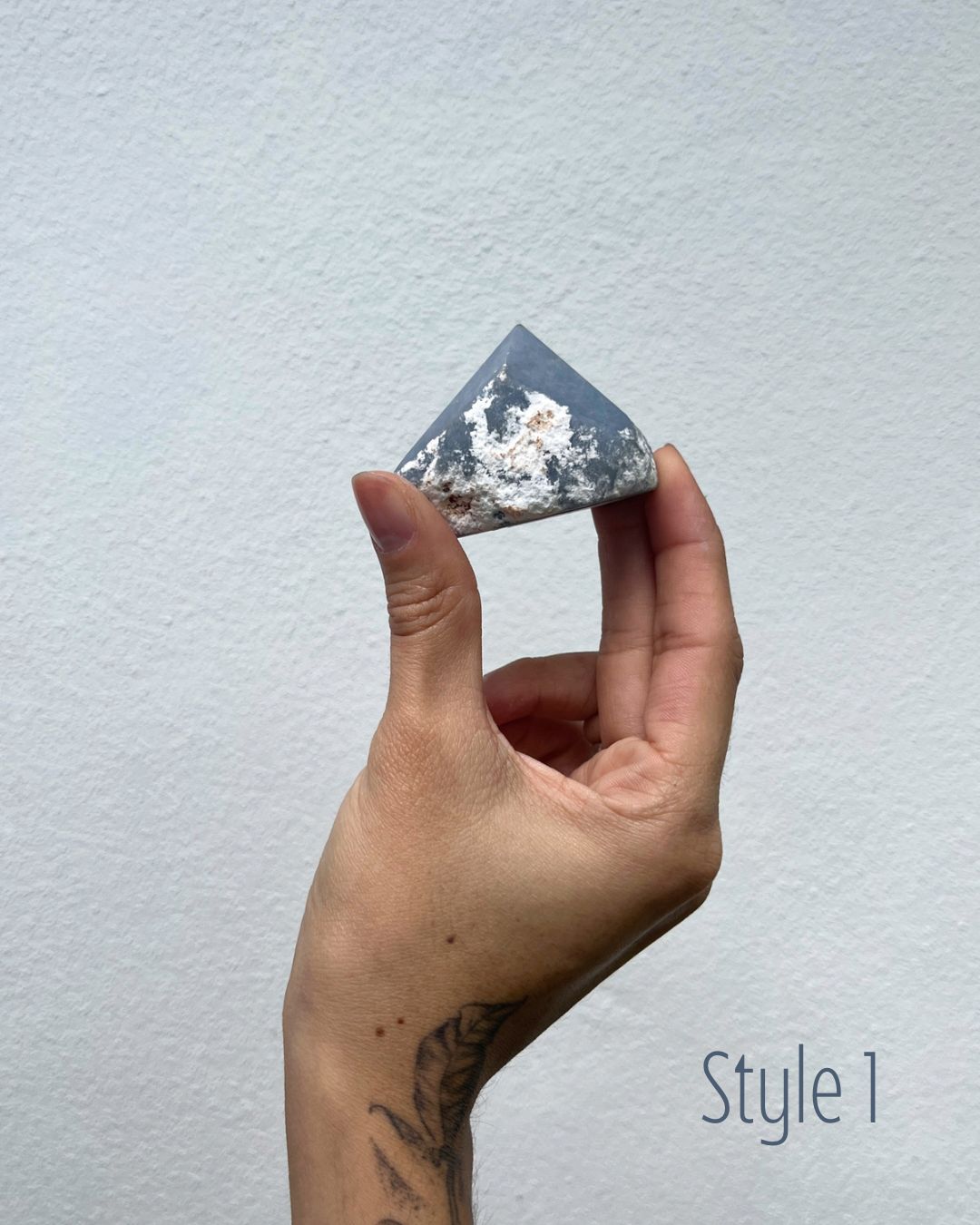 Angelite Power points for Meditation, angelic connection, and calm