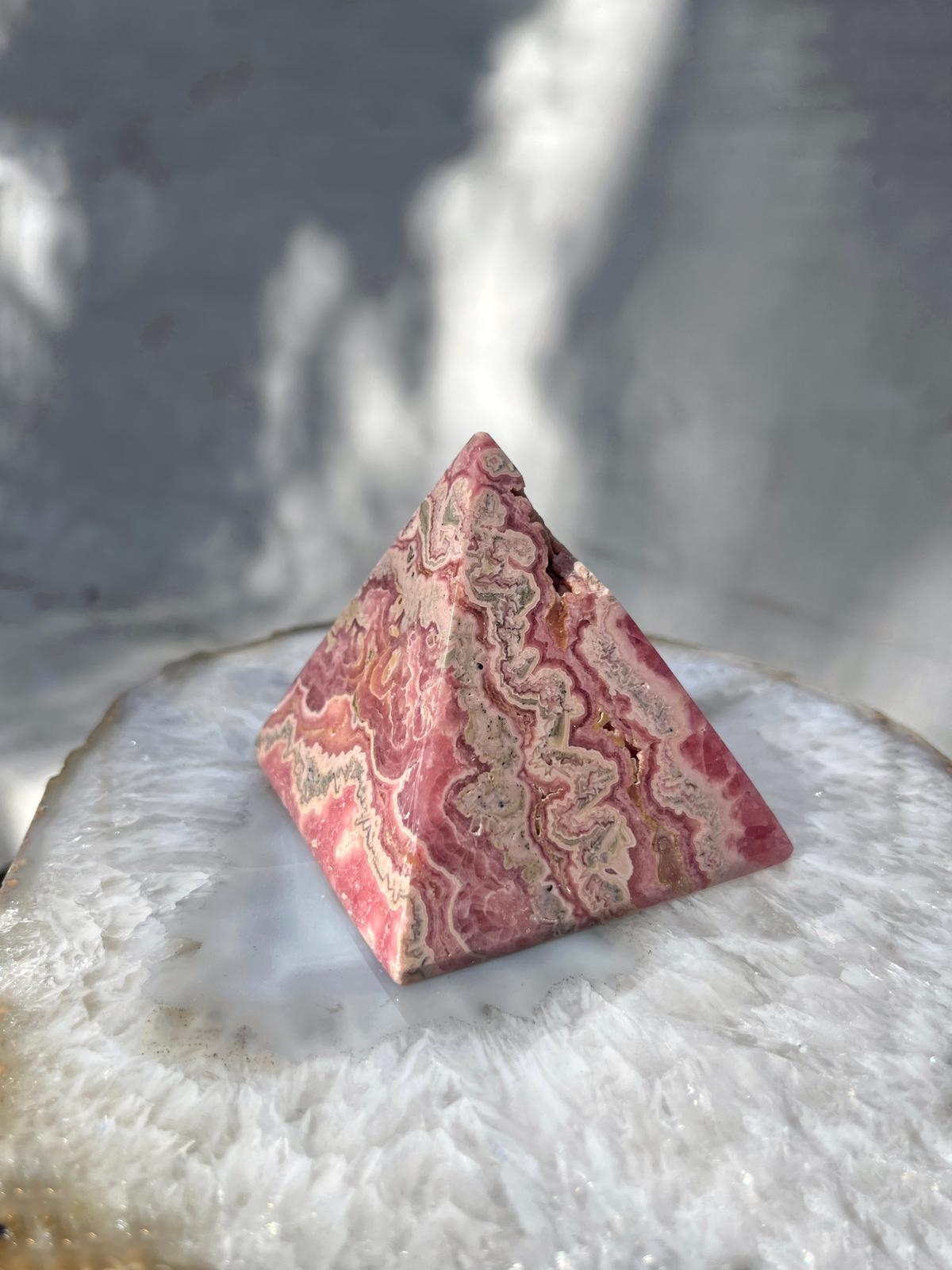 Rhodochrosite pyramid for Healing, Comfort, Harmony, Compassion and Self-love