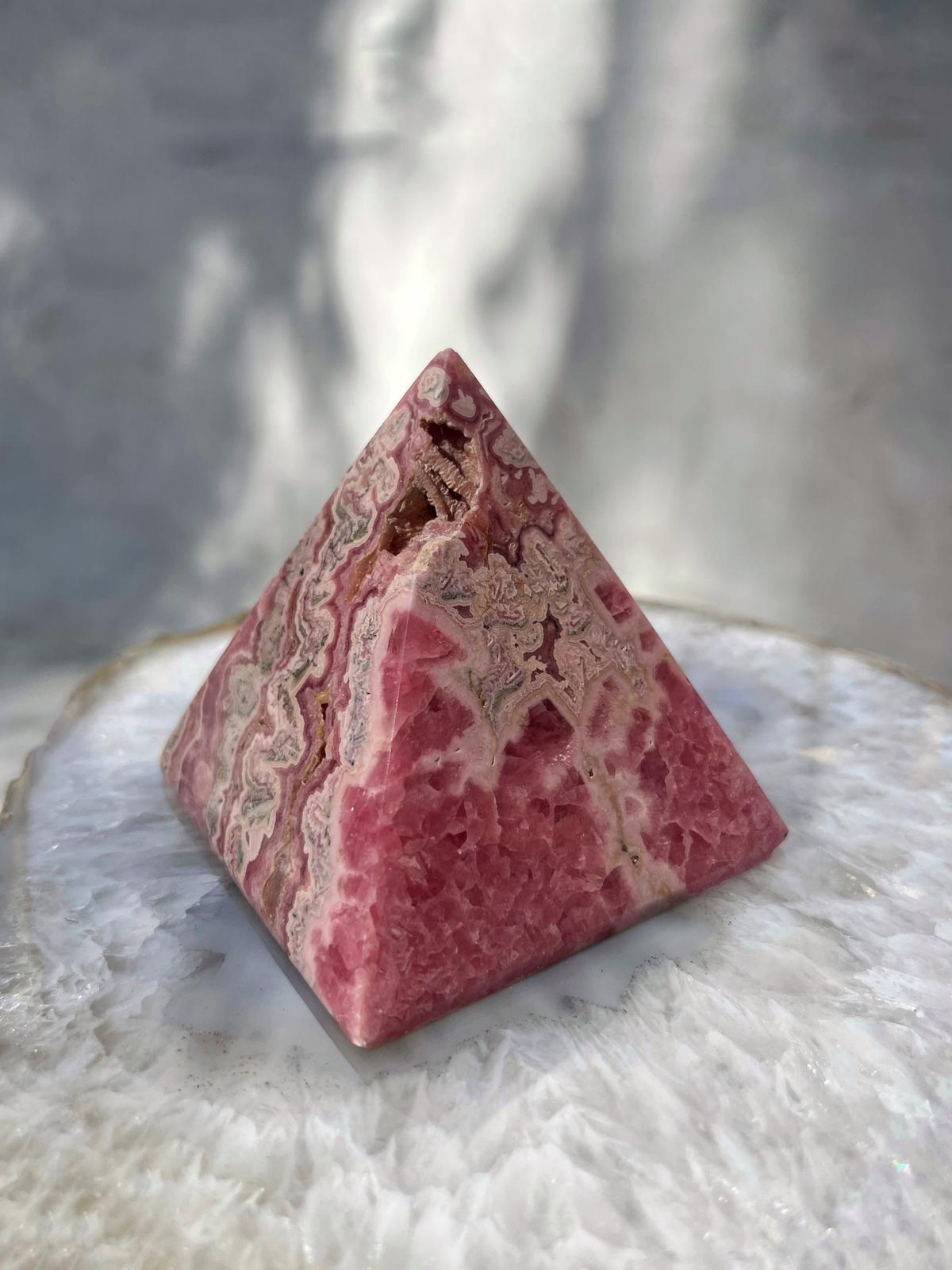 Rhodochrosite pyramid for Healing, Comfort, Harmony, Compassion and Self-love