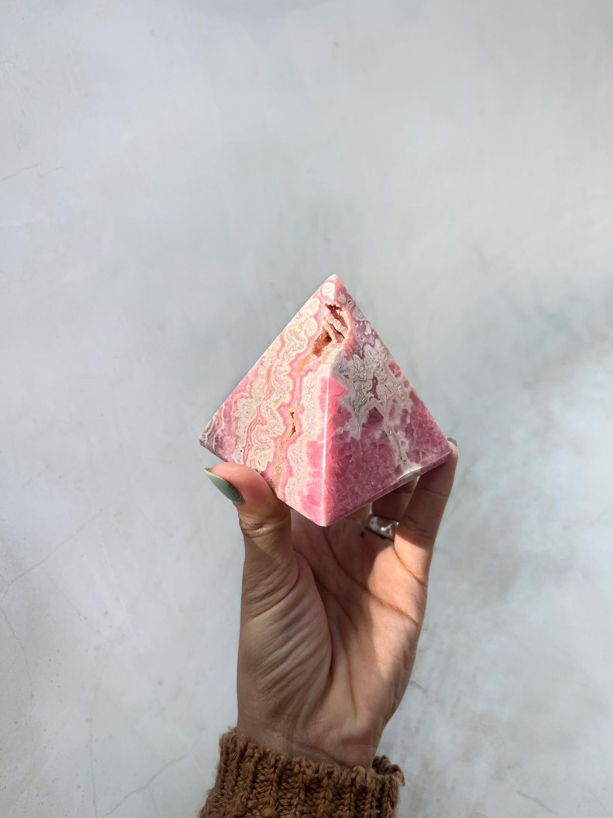 Rhodochrosite pyramid for Healing, Comfort, Harmony, Compassion and Self-love