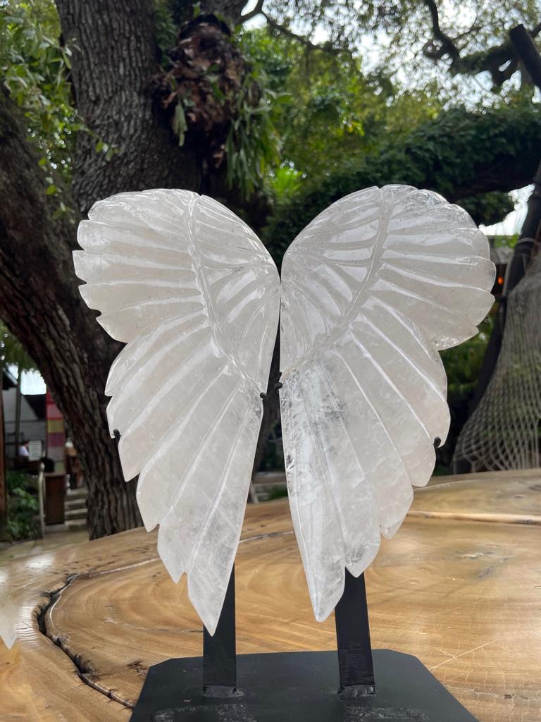 Clear Quartz Polished Angel wings for meditation and manifestation