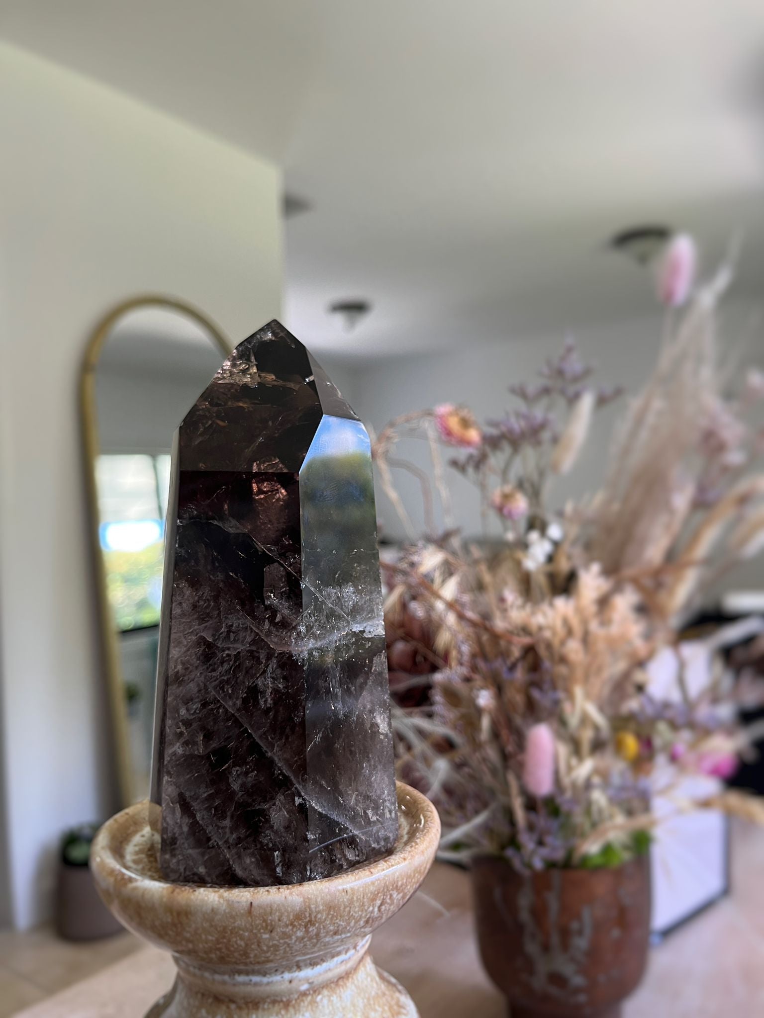 Smoky Quartz Crystal Points for grounding and energy transmutation