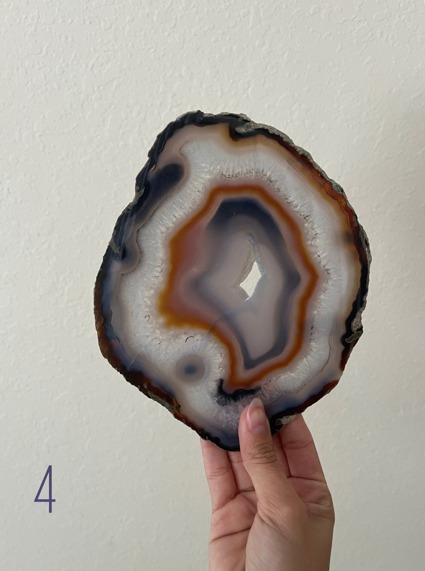 Agate Crystal Slab Trays for Protection & Courage