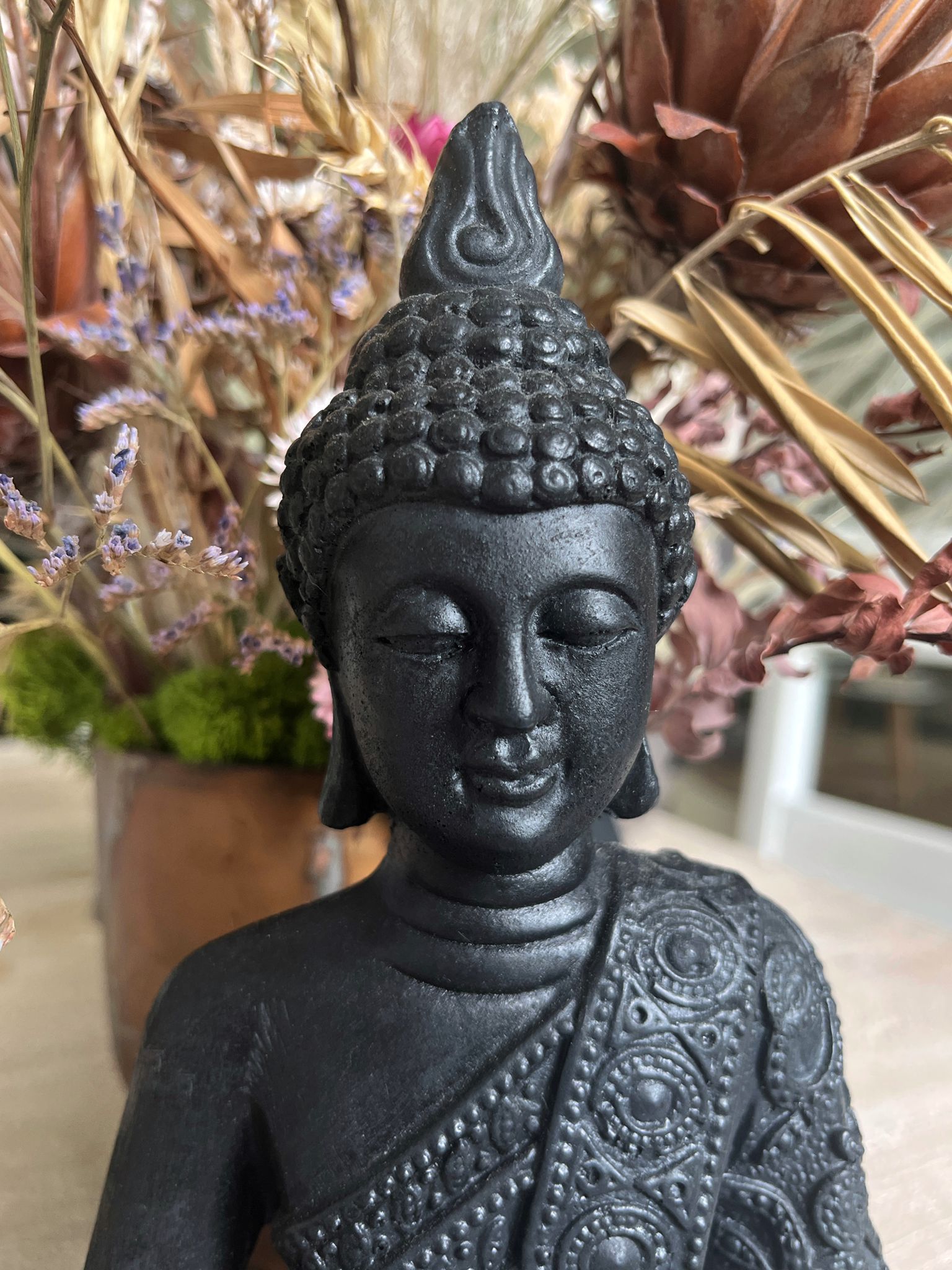 Shungite Buddha sculpture from Russia for EMF Protection & Detox.